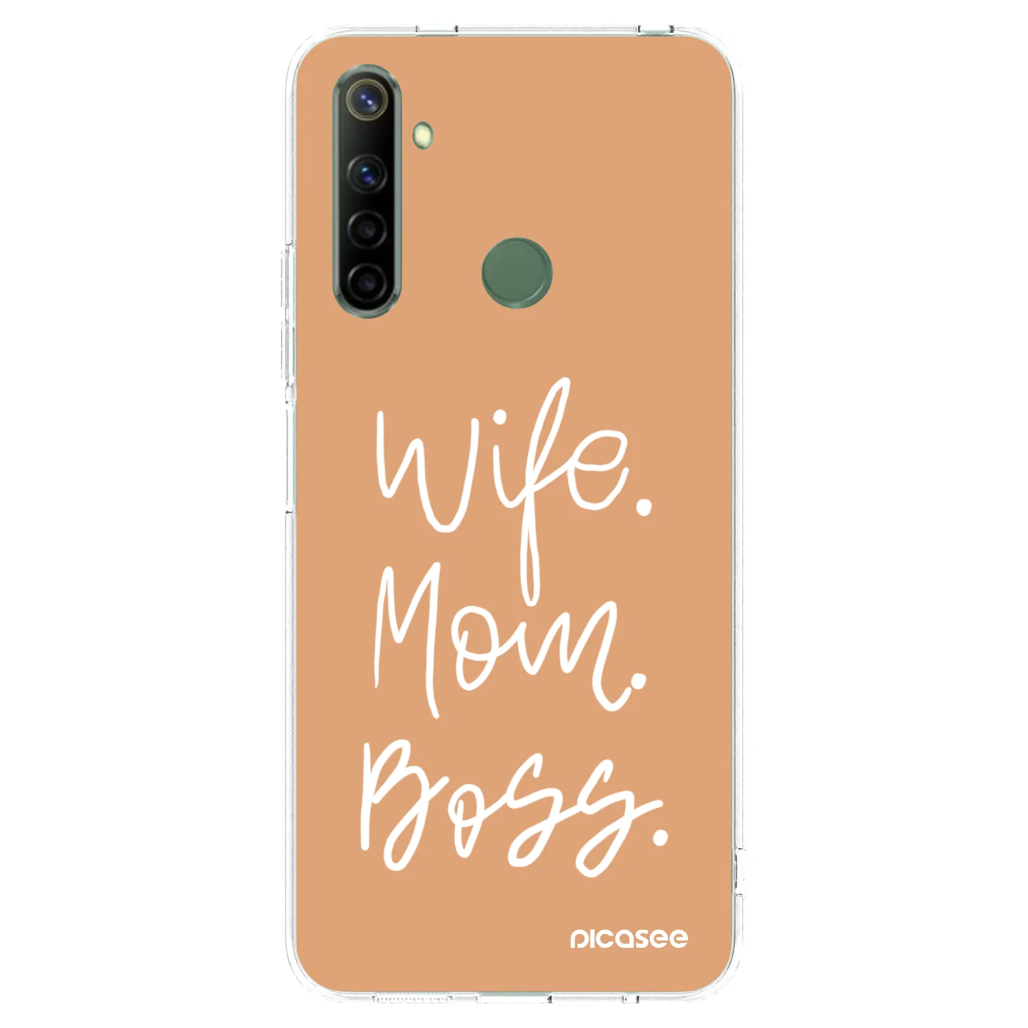 Picasee átlátszó szilikon tok az alábbi mobiltelefonokra Realme 6i - Boss Mama
