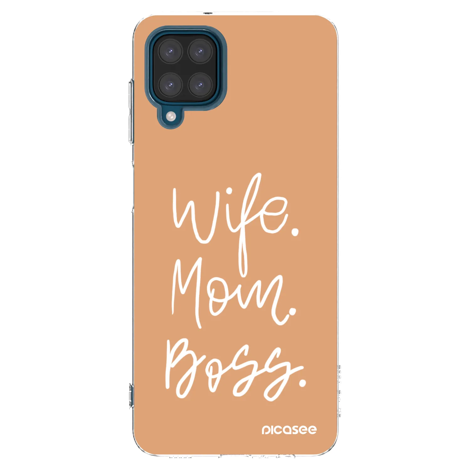 Picasee átlátszó szilikon tok az alábbi mobiltelefonokra Samsung Galaxy A12 A125F - Boss Mama
