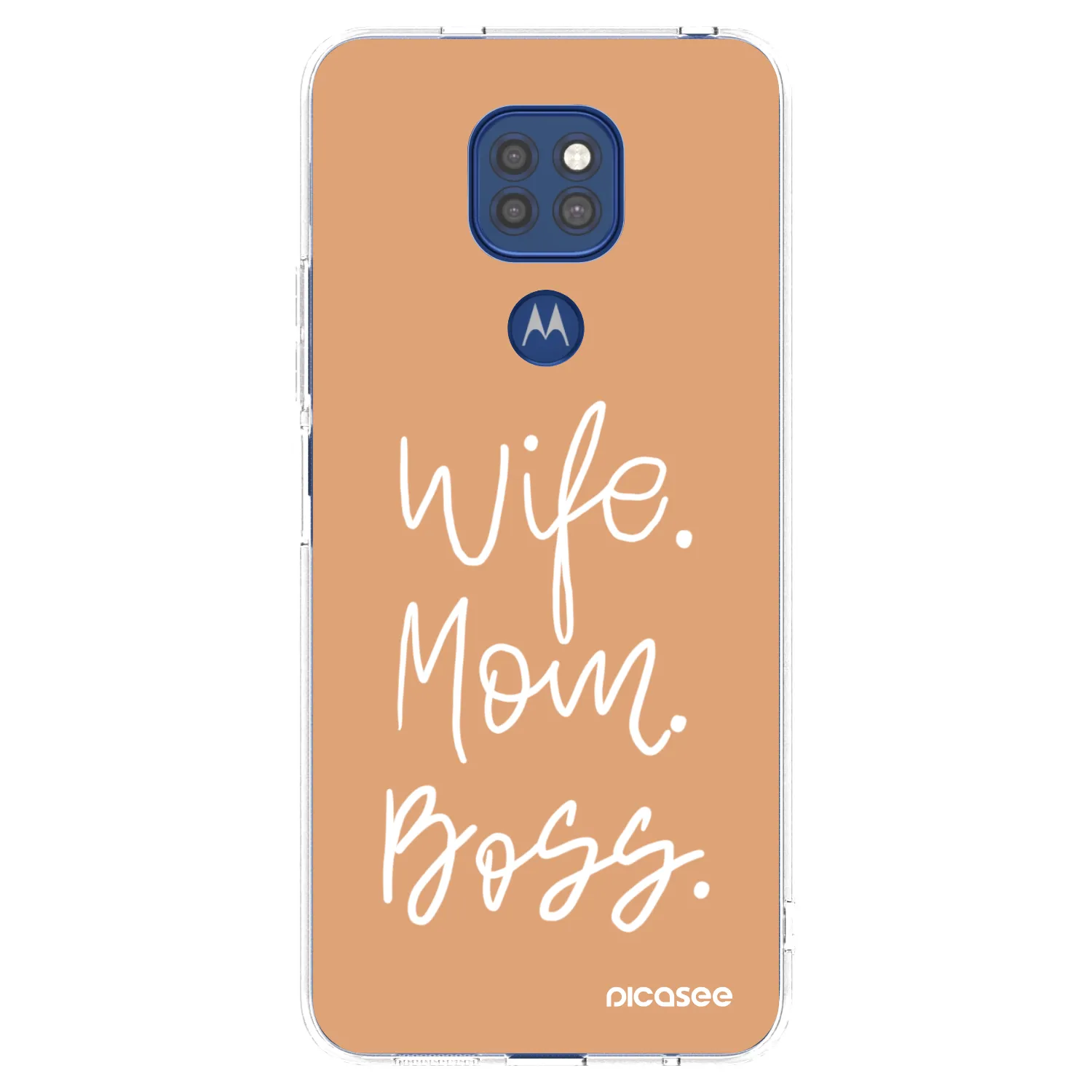Picasee átlátszó szilikon tok az alábbi mobiltelefonokra Motorola Moto G9 Play - Boss Mama