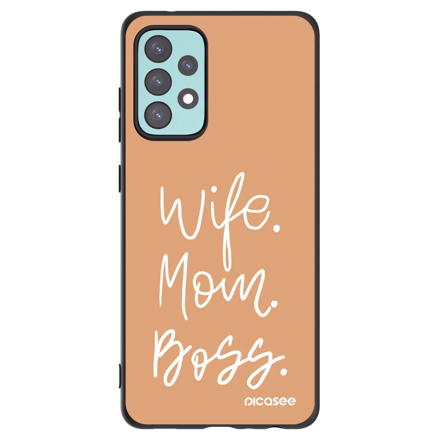 Picasee fekete szilikon tok az alábbi mobiltelefonokra Samsung Galaxy A72 A725F - Boss Mama