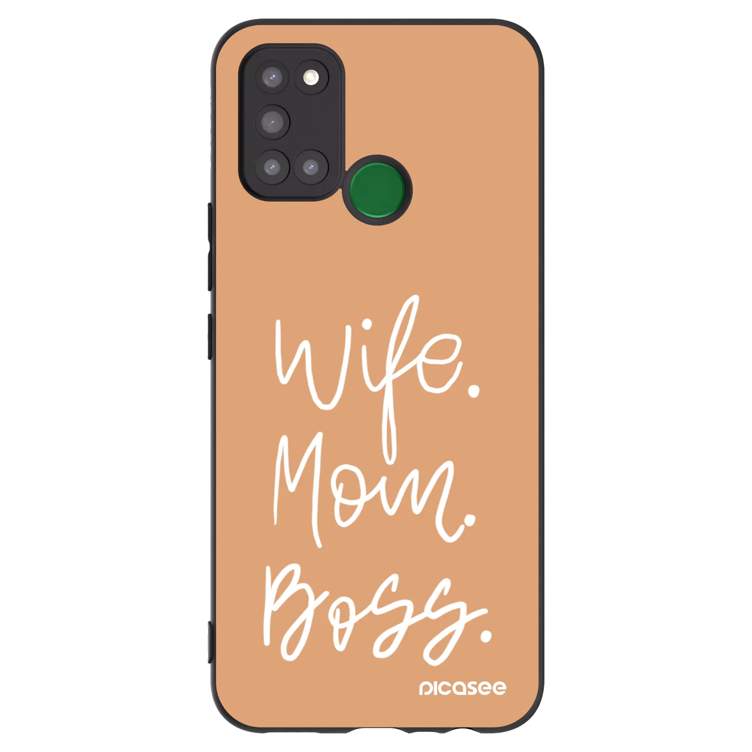 Picasee fekete szilikon tok az alábbi mobiltelefonokra Realme 7i - Boss Mama