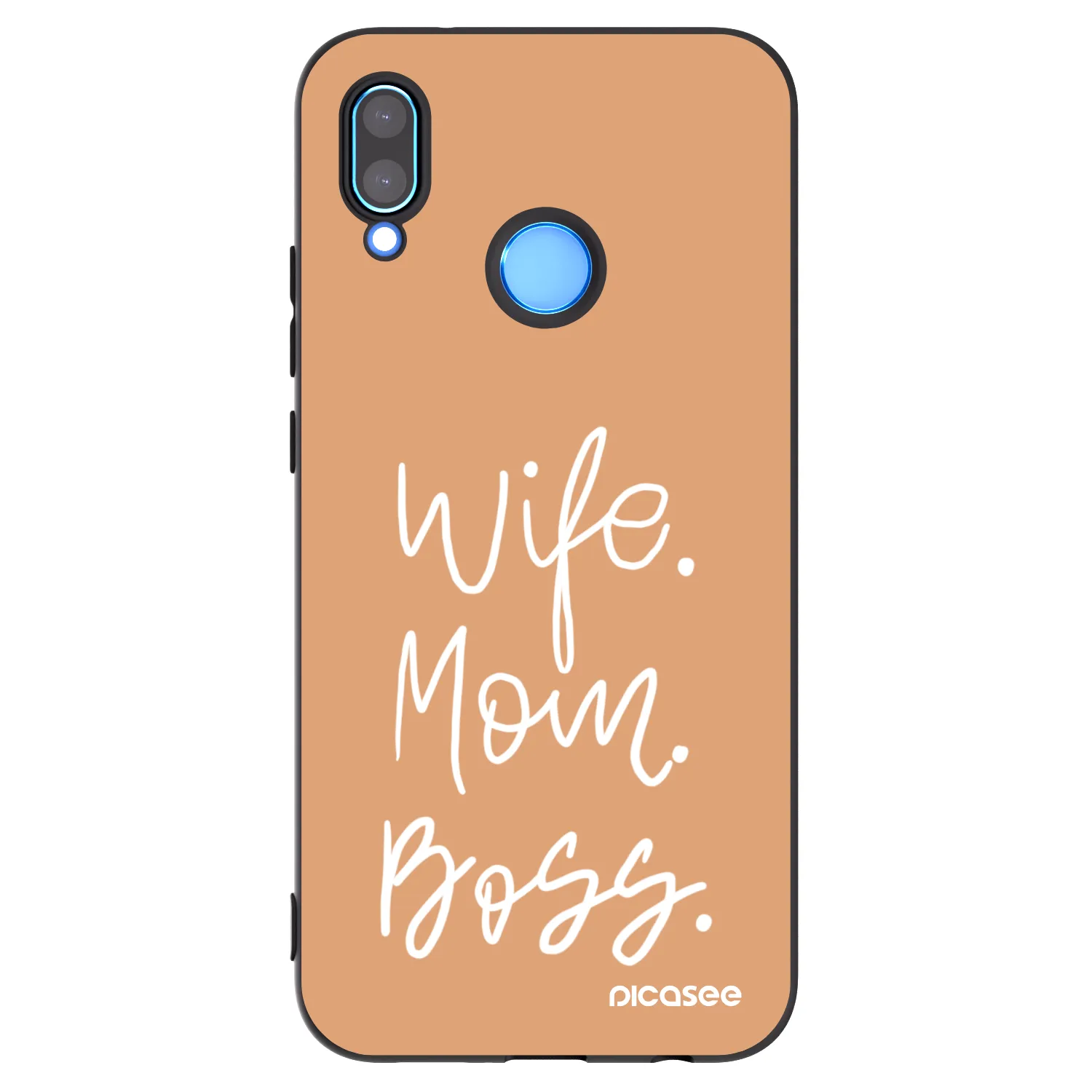 Picasee fekete szilikon tok az alábbi mobiltelefonokra Huawei P20 Lite - Boss Mama