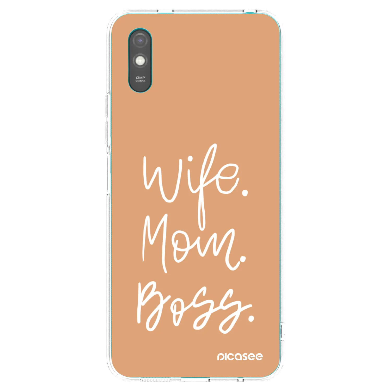 Picasee átlátszó szilikon tok az alábbi mobiltelefonokra Xiaomi Redmi 9AT - Boss Mama