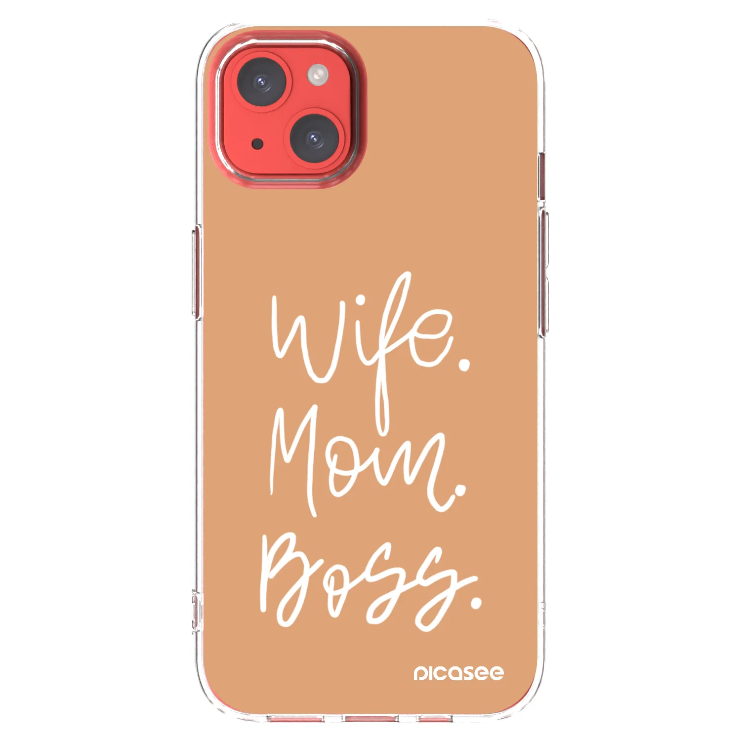 Picasee átlátszó szilikon tok az alábbi mobiltelefonokra Apple iPhone 13 - Boss Mama