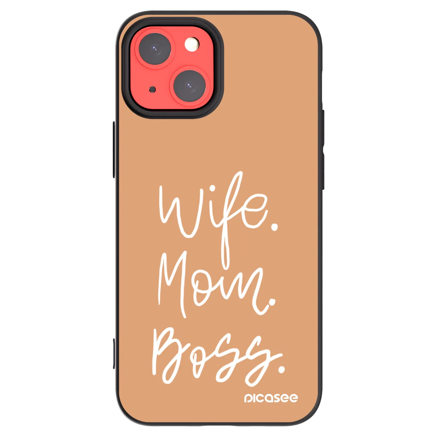 Picasee fekete szilikon tok az alábbi mobiltelefonokra Apple iPhone 13 mini - Boss Mama