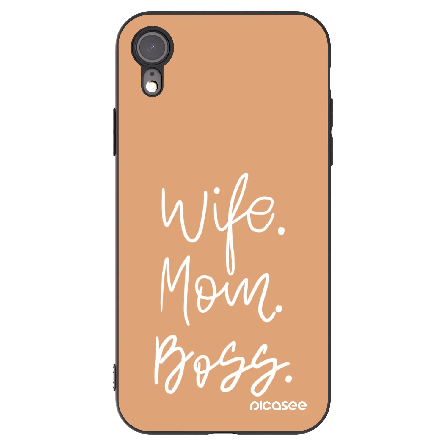 Picasee fekete szilikon tok az alábbi mobiltelefonokra Apple iPhone XR - Boss Mama
