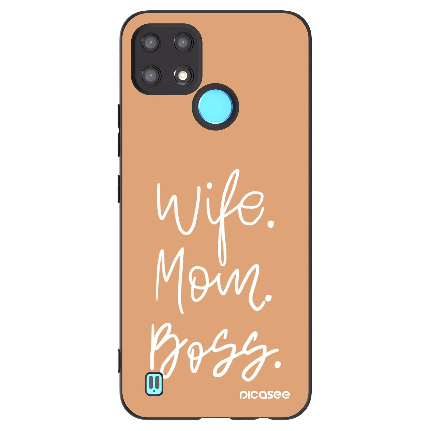 Picasee fekete szilikon tok az alábbi mobiltelefonokra Realme C21 - Boss Mama