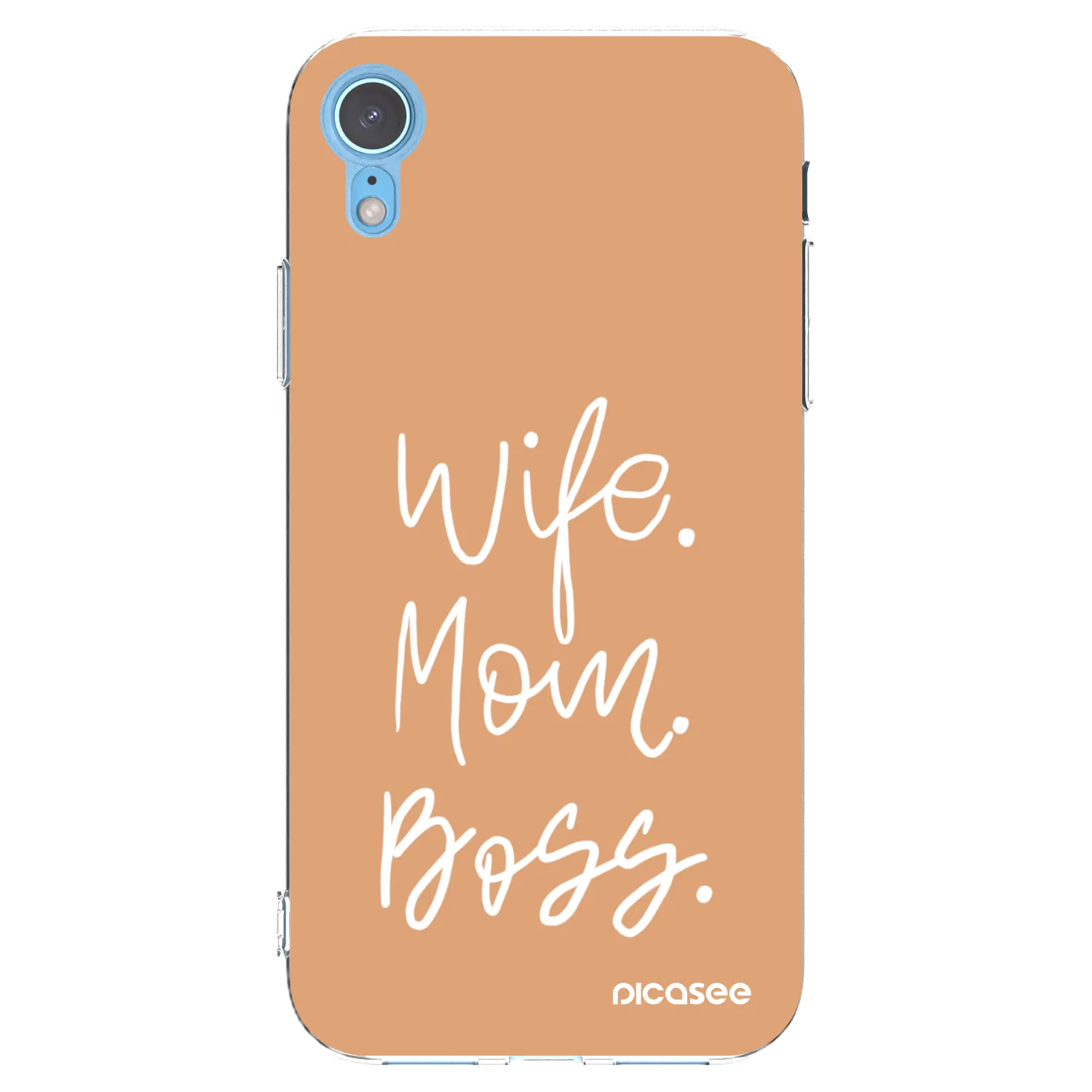 Picasee átlátszó szilikon tok az alábbi mobiltelefonokra Apple iPhone XR - Boss Mama