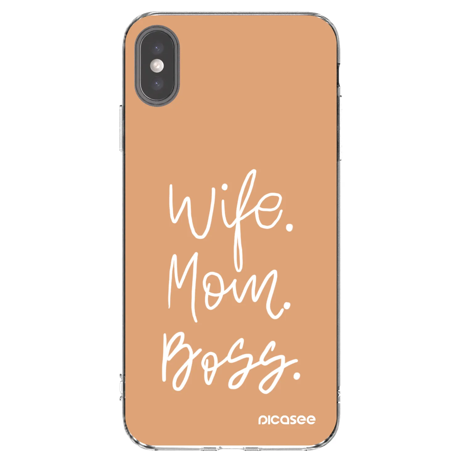 Picasee átlátszó szilikon tok az alábbi mobiltelefonokra Apple iPhone XS Max - Boss Mama