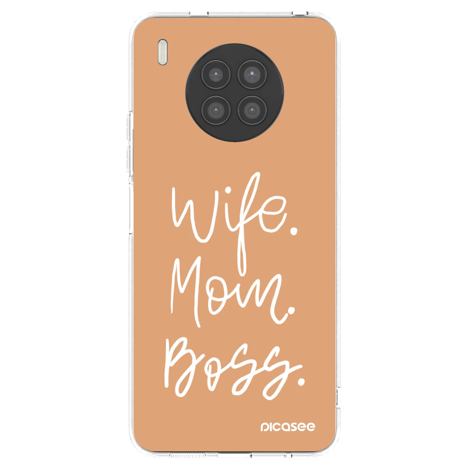 Picasee átlátszó szilikon tok az alábbi mobiltelefonokra Huawei Nova 8i - Boss Mama