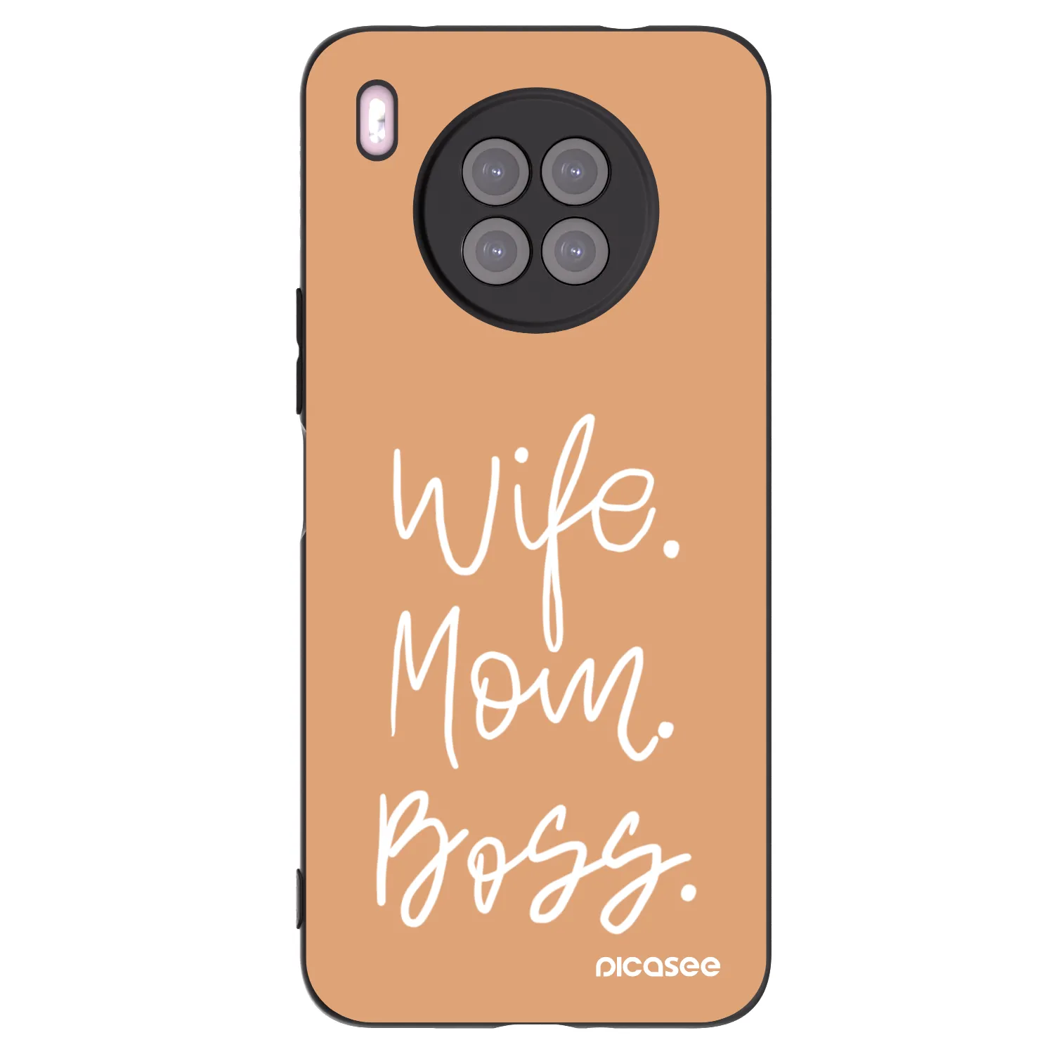 Picasee fekete szilikon tok az alábbi mobiltelefonokra Huawei Nova 8i - Boss Mama