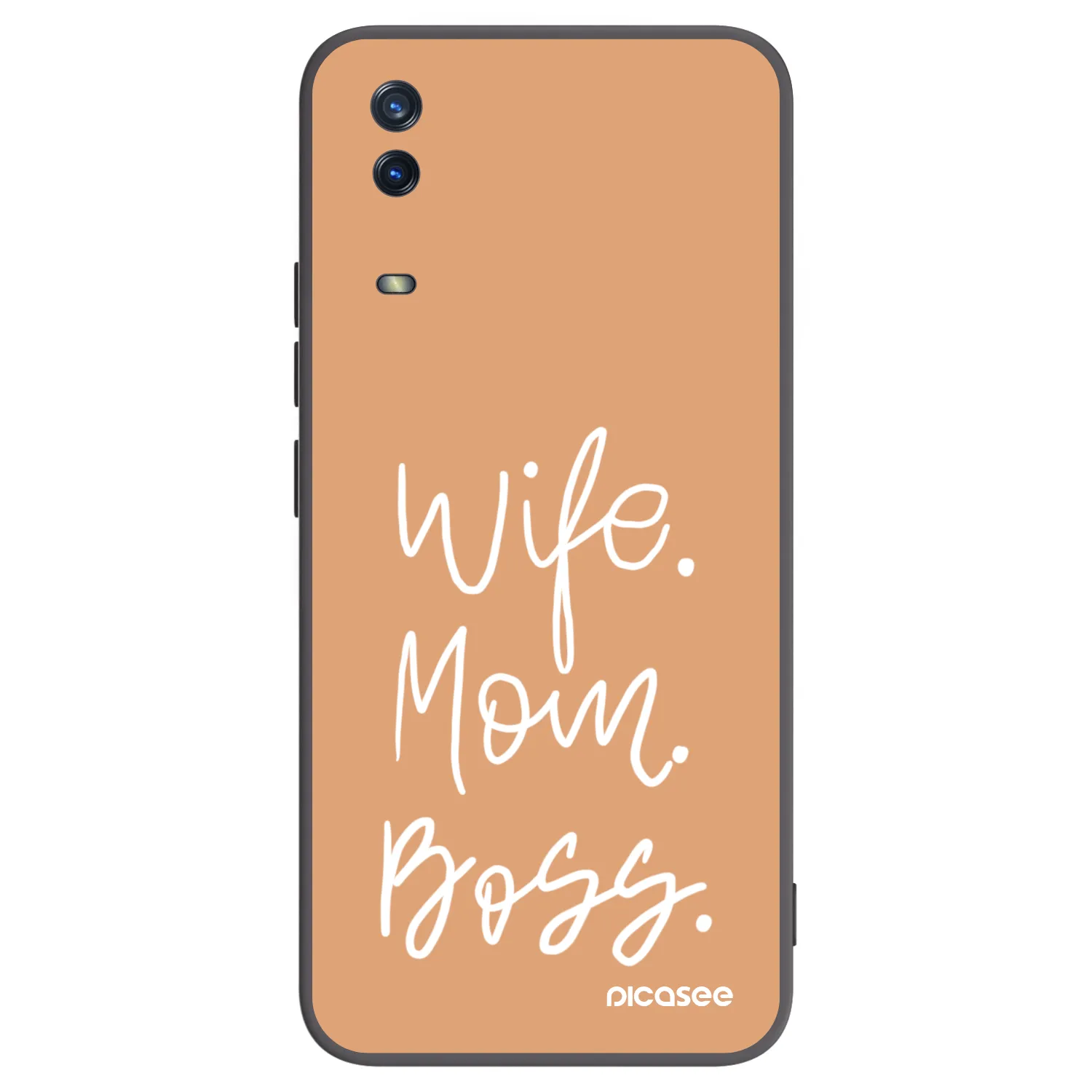 Picasee fekete szilikon tok az alábbi mobiltelefonokra Vivo Y11s - Boss Mama