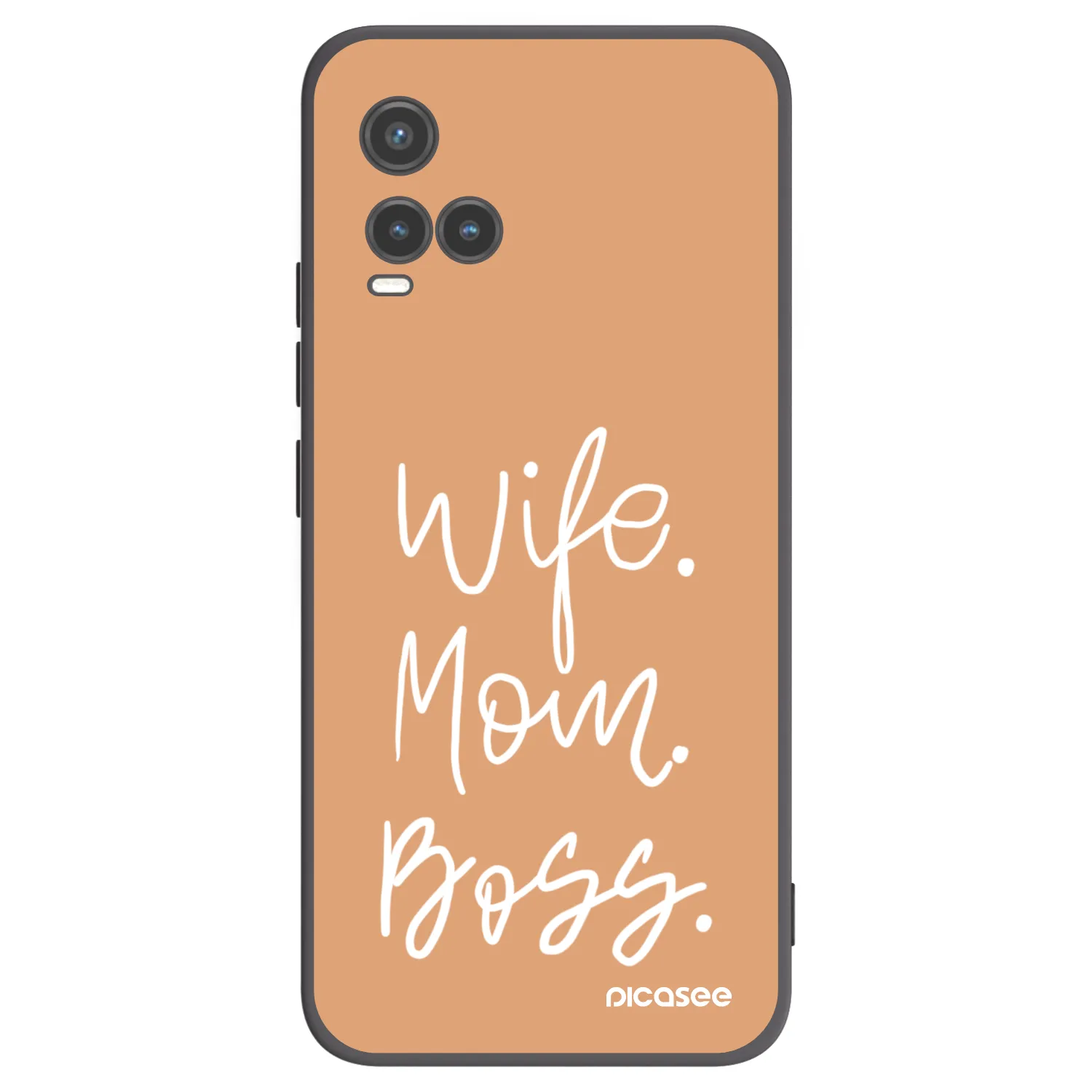 Picasee fekete szilikon tok az alábbi mobiltelefonokra Vivo Y33s - Boss Mama