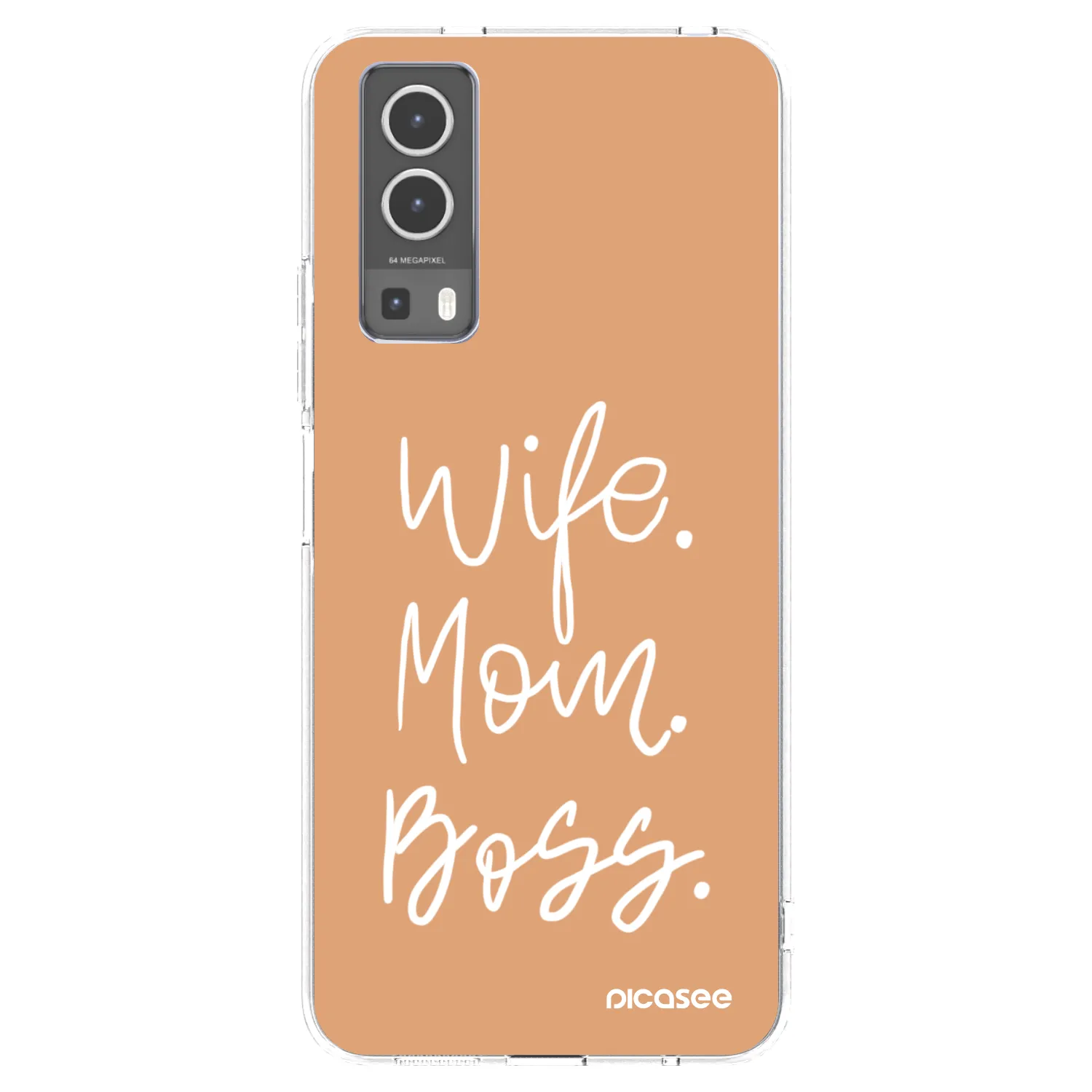 Picasee átlátszó szilikon tok az alábbi mobiltelefonokra Vivo Y72 5G - Boss Mama