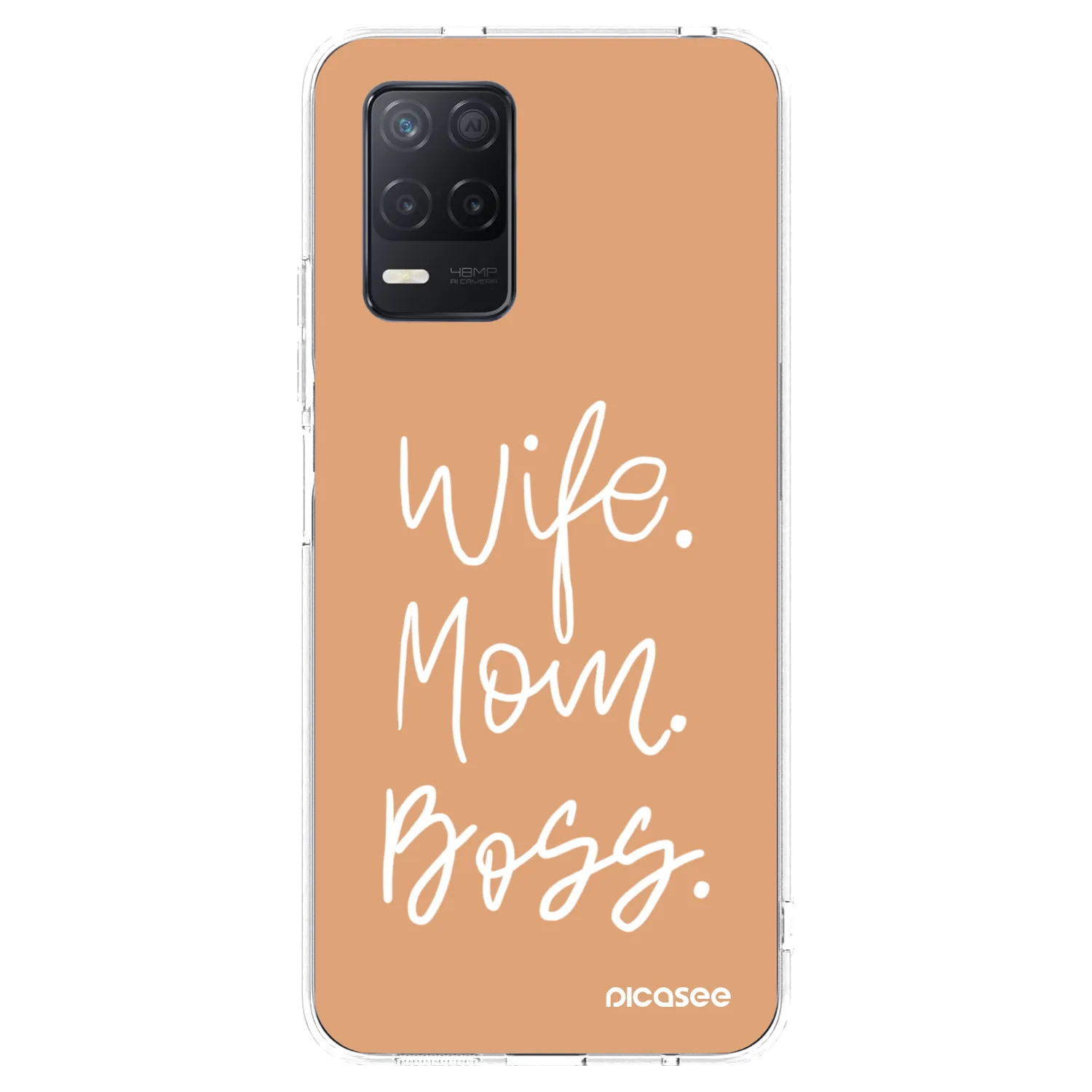 Picasee átlátszó szilikon tok az alábbi mobiltelefonokra Realme 8 5G - Boss Mama