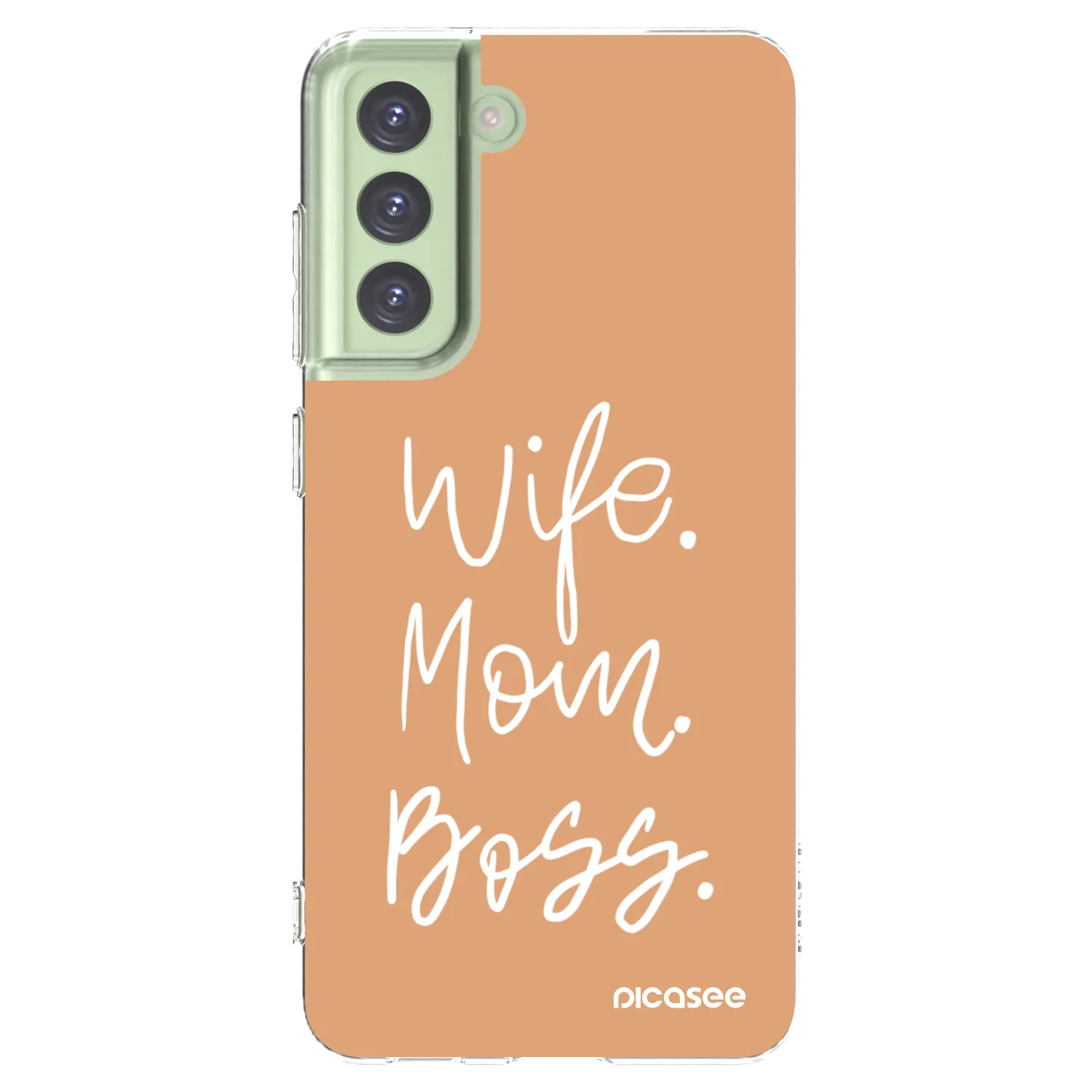 Picasee átlátszó szilikon tok az alábbi mobiltelefonokra Samsung Galaxy S21 FE 5G - Boss Mama