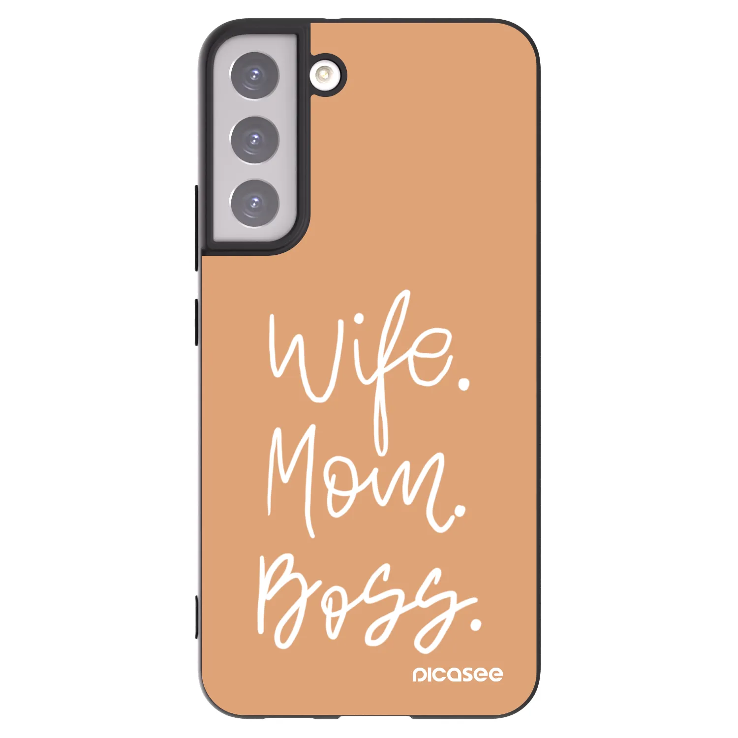 Picasee fekete szilikon tok az alábbi mobiltelefonokra Samsung Galaxy S22+ 5G - Boss Mama