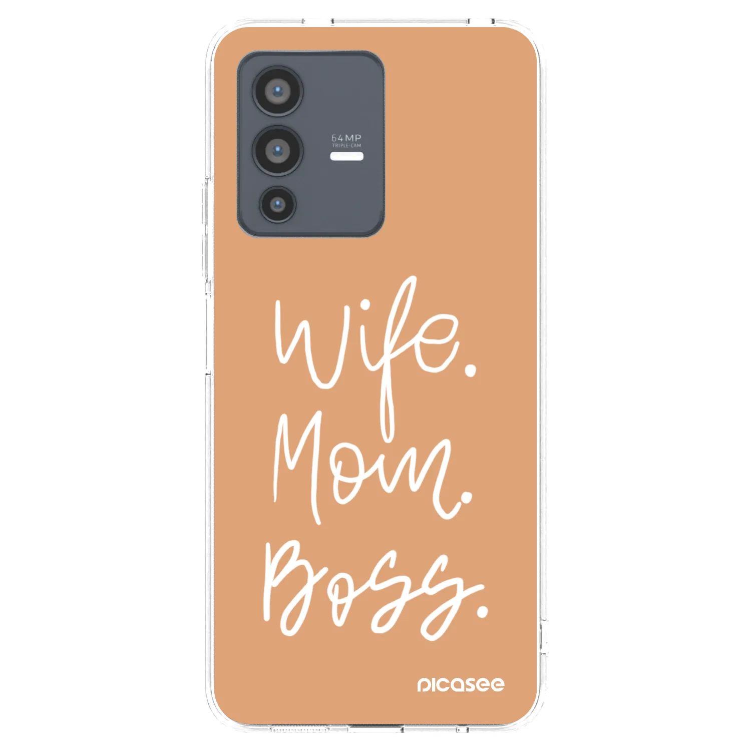 Picasee átlátszó szilikon tok az alábbi mobiltelefonokra Vivo V23 5G - Boss Mama