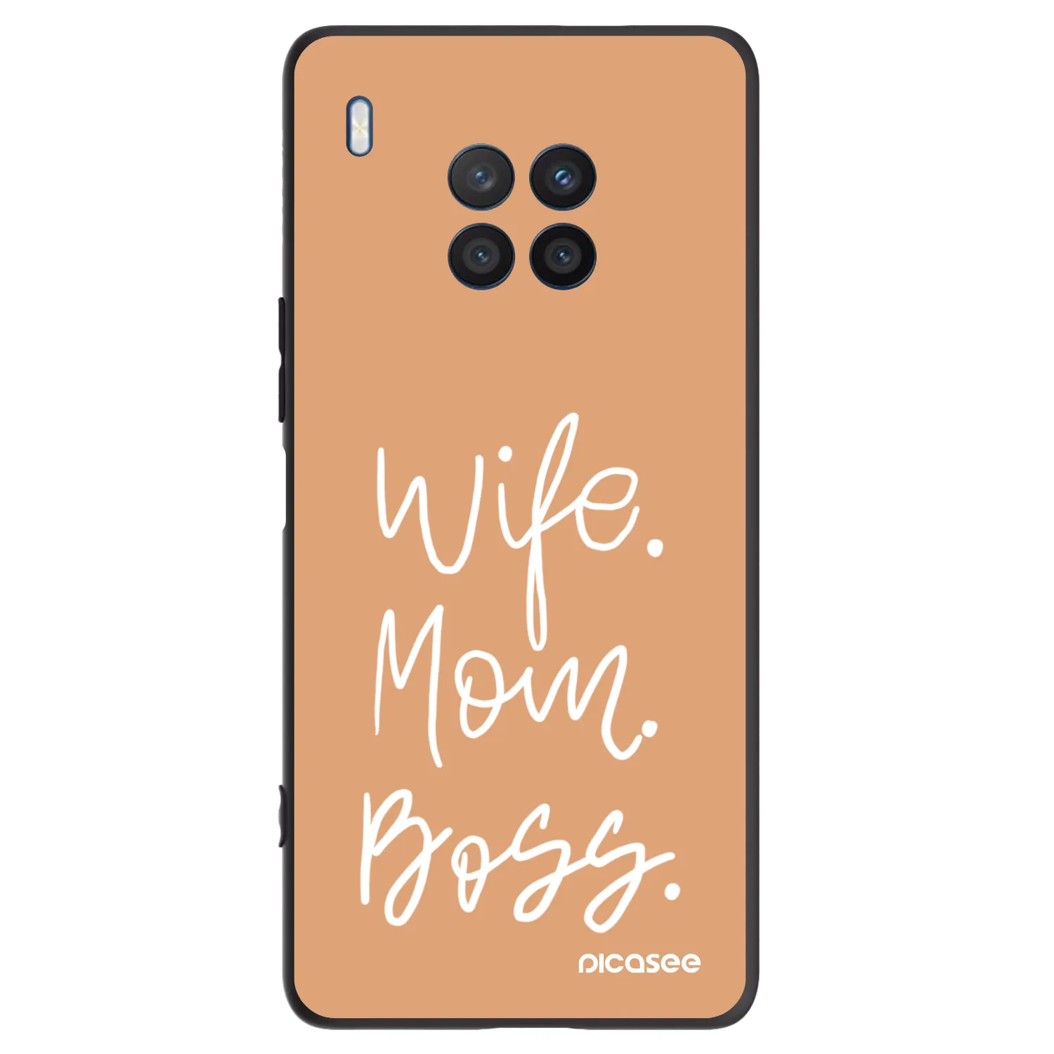 Picasee fekete szilikon tok az alábbi mobiltelefonokra Honor 50 Lite - Boss Mama
