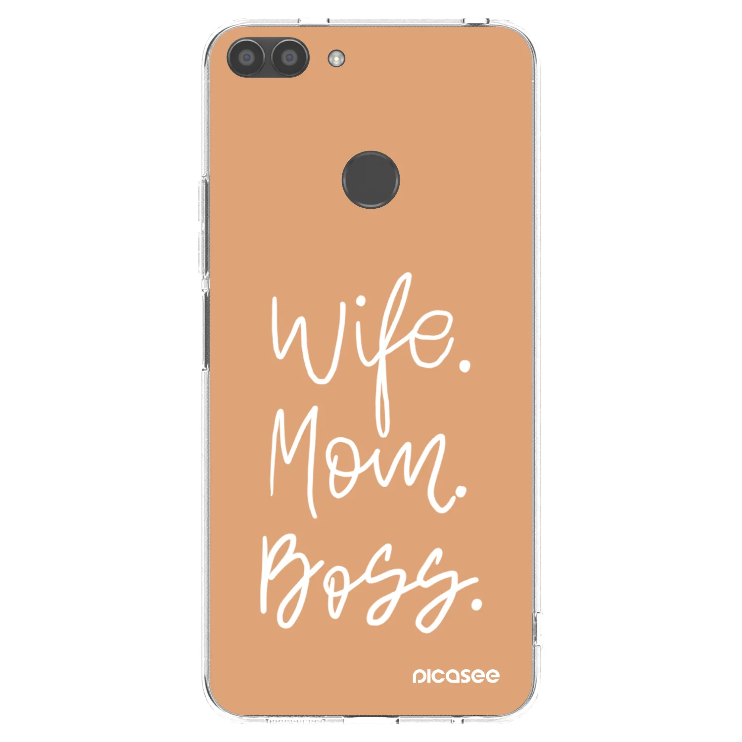 Picasee átlátszó szilikon tok az alábbi mobiltelefonokra Huawei P Smart - Boss Mama