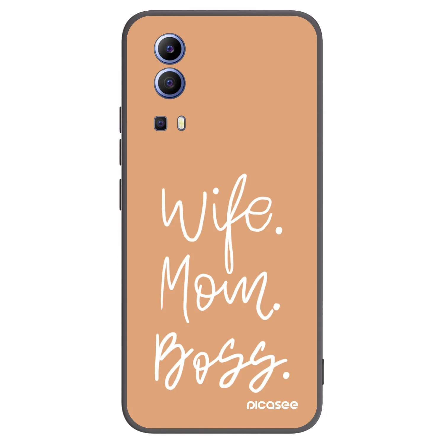 Picasee fekete szilikon tok az alábbi mobiltelefonokra Vivo Y52 5G - Boss Mama