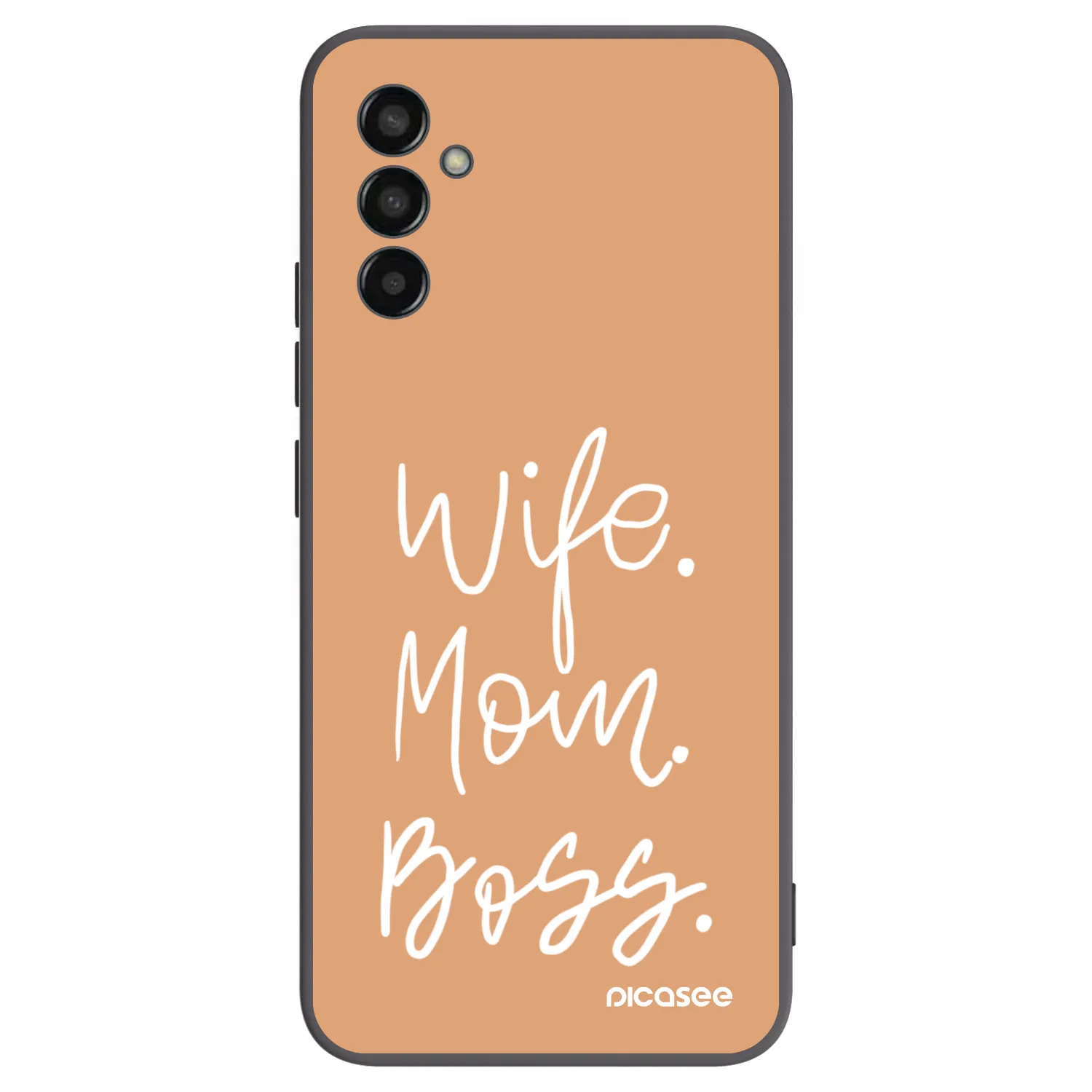 Picasee fekete szilikon tok az alábbi mobiltelefonokra Samsung Galaxy M13 M135F - Boss Mama