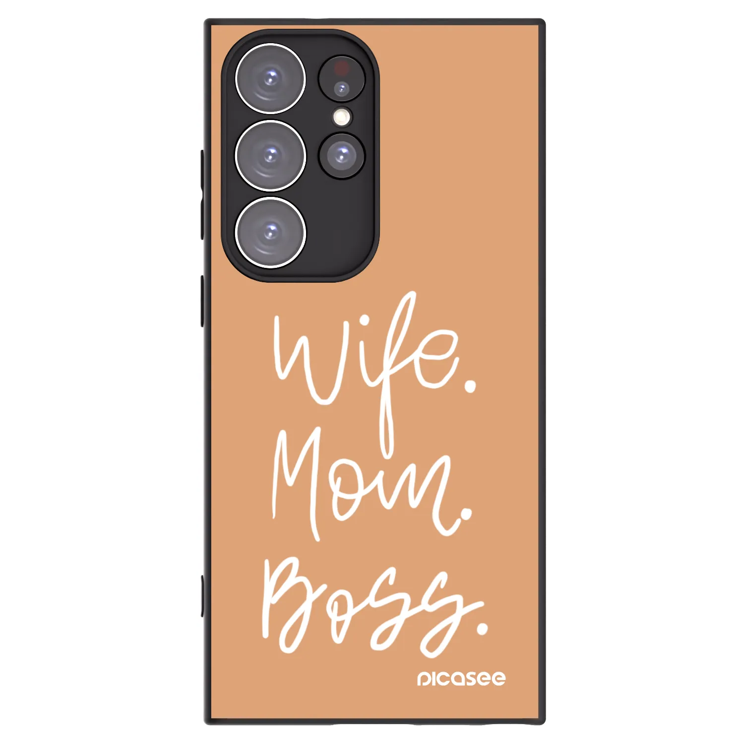 Picasee fekete szilikon tok az alábbi mobiltelefonokra Samsung Galaxy S23 Ultra 5G - Boss Mama