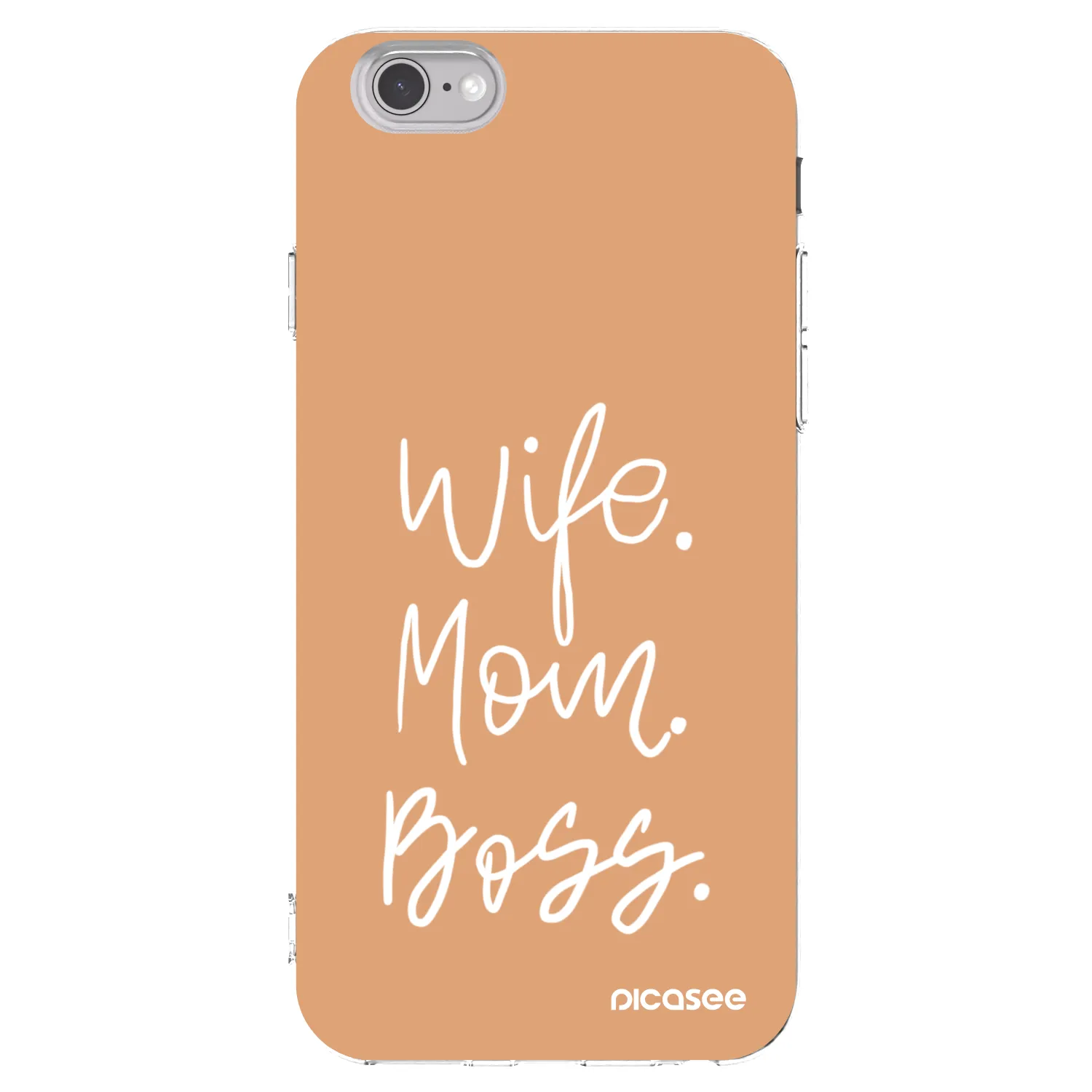 Picasee átlátszó szilikon tok az alábbi mobiltelefonokra Apple iPhone 6/6S - Boss Mama