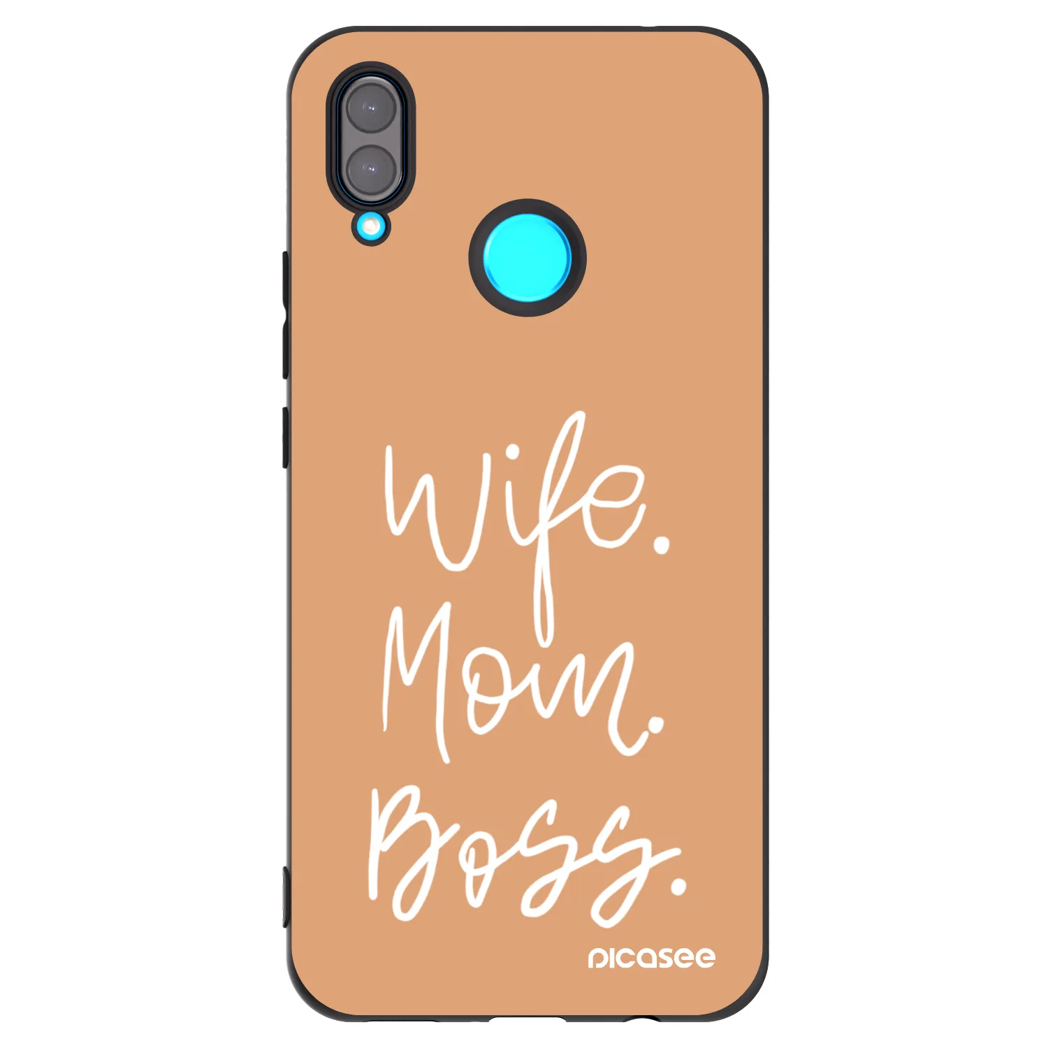 Picasee fekete szilikon tok az alábbi mobiltelefonokra Huawei Nova 3i - Boss Mama