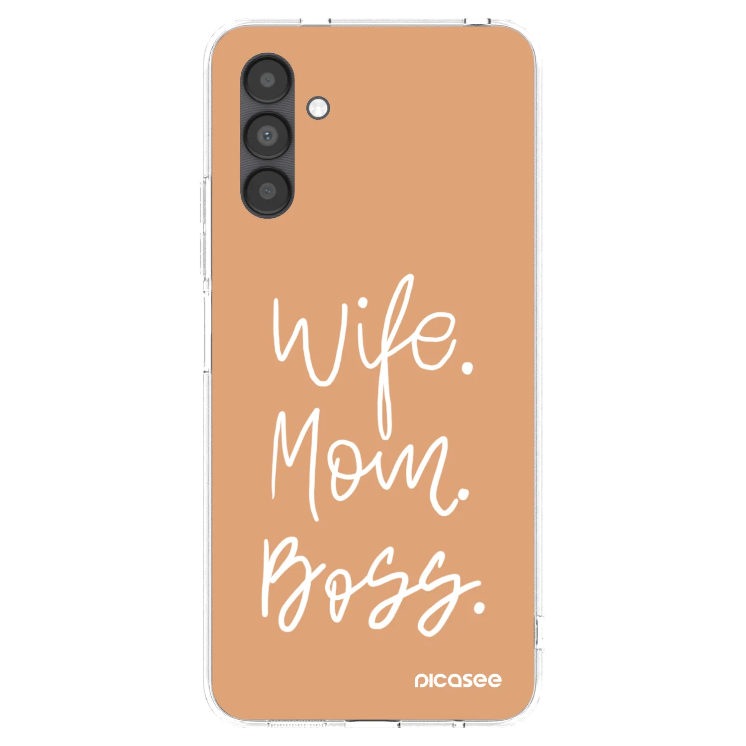 Picasee átlátszó szilikon tok az alábbi mobiltelefonokra Samsung Galaxy A04s A047F - Boss Mama