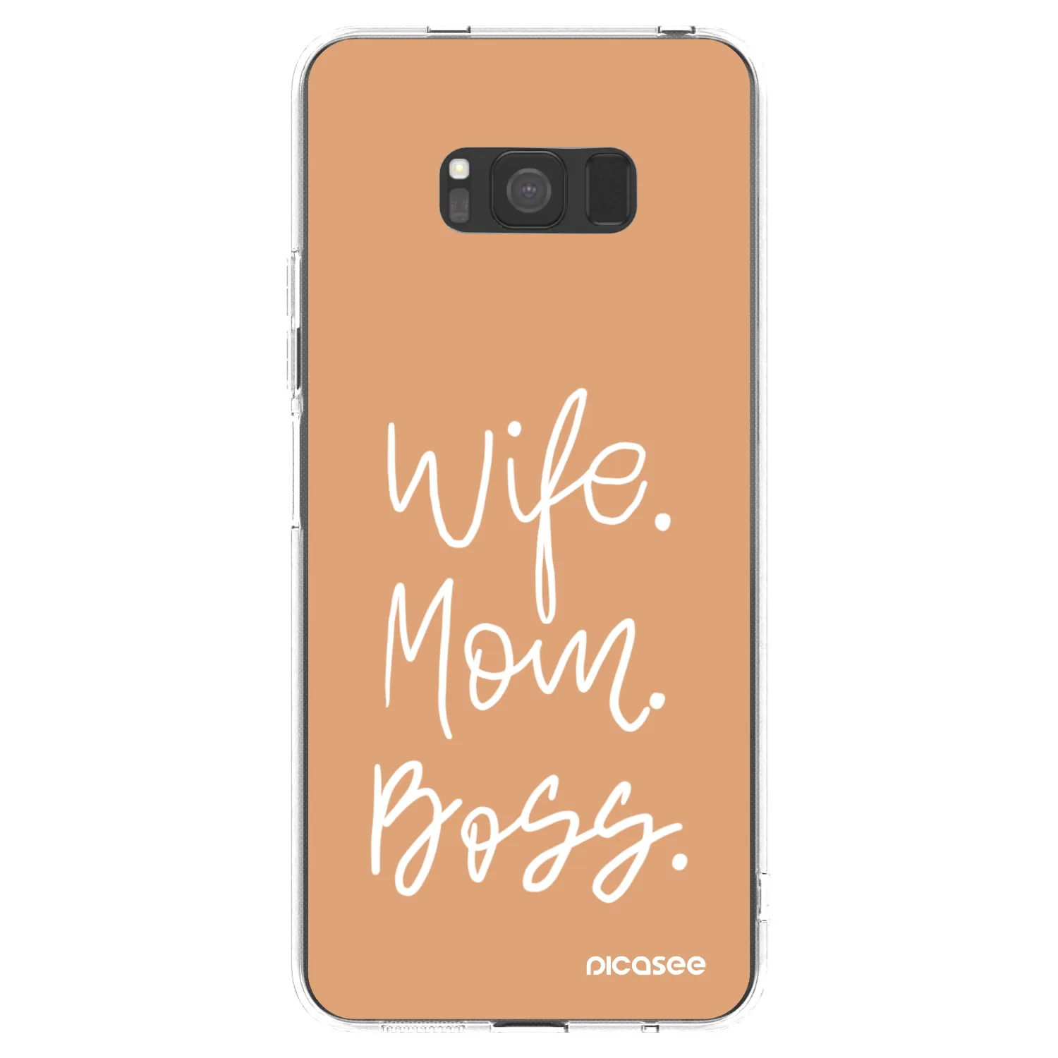 Picasee átlátszó szilikon tok az alábbi mobiltelefonokra Samsung Galaxy S8 G950F - Boss Mama