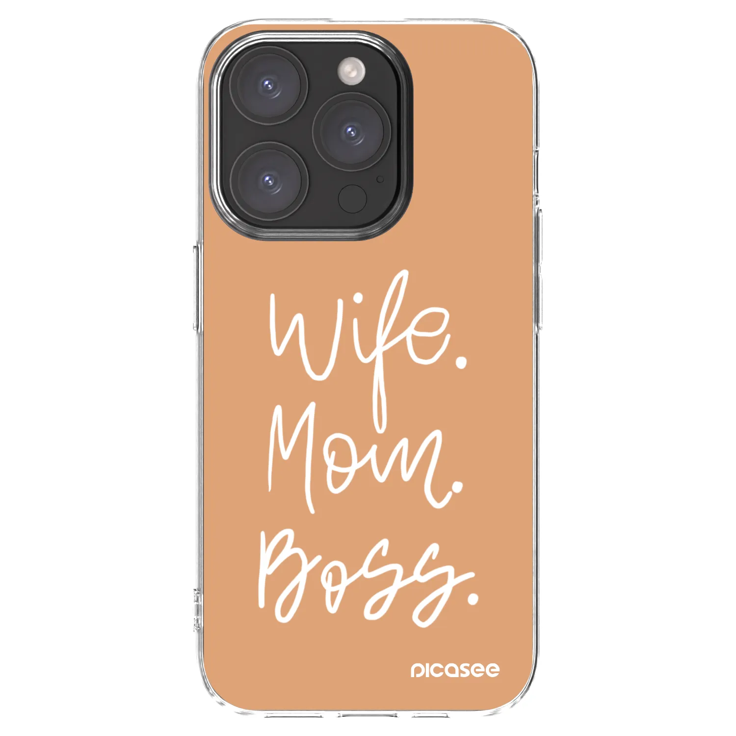 Picasee átlátszó szilikon tok az alábbi mobiltelefonokra Apple iPhone 15 Pro - Boss Mama