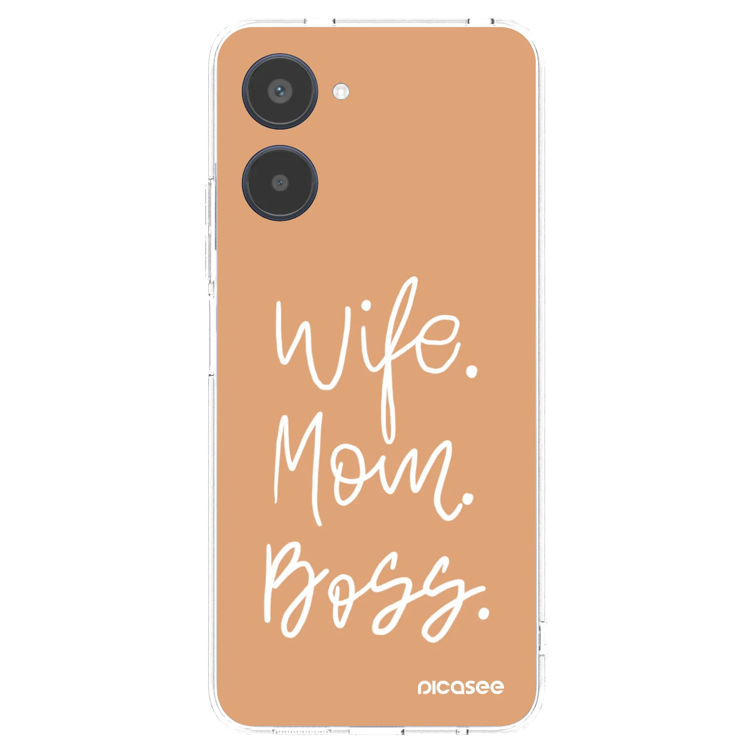 Picasee átlátszó szilikon tok az alábbi mobiltelefonokra Realme 10 4G - Boss Mama