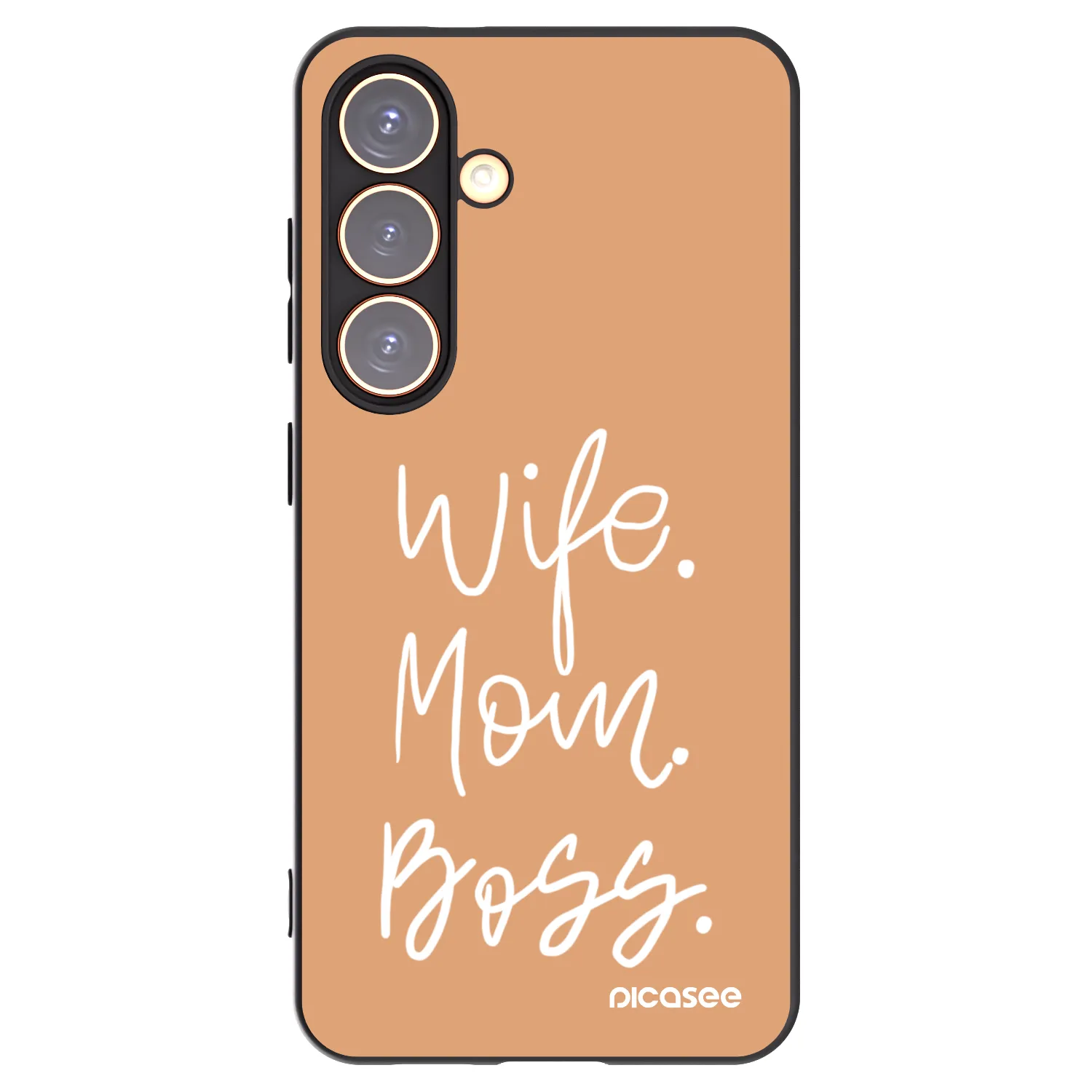 Picasee fekete szilikon tok az alábbi mobiltelefonokra Samsung Galaxy S24 S921B 5G - Boss Mama