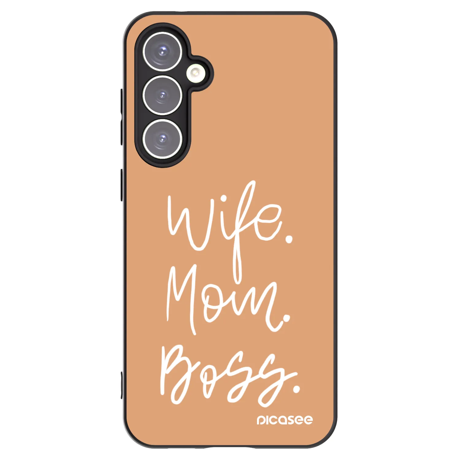 Picasee fekete szilikon tok az alábbi mobiltelefonokra Samsung Galaxy S23 FE S711B - Boss Mama