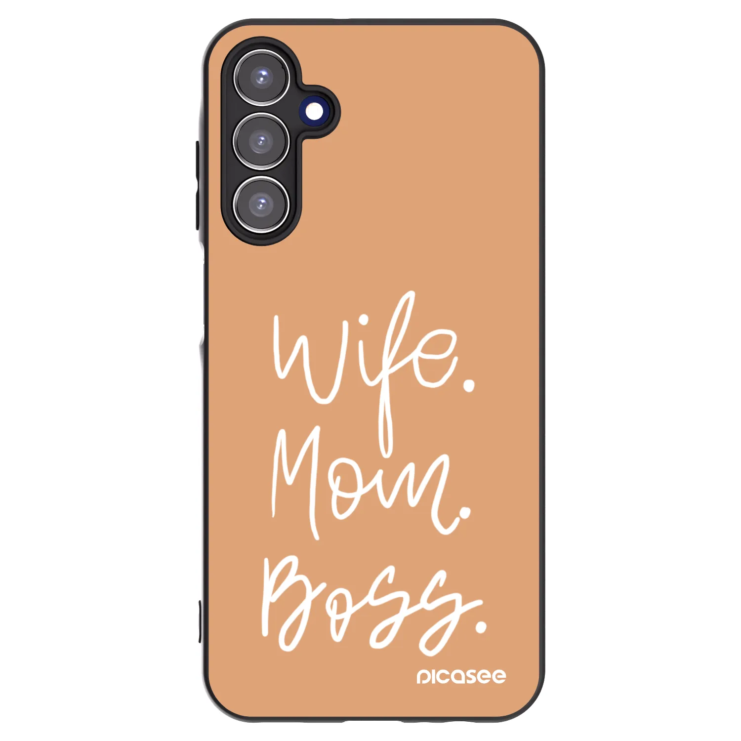 Picasee fekete szilikon tok az alábbi mobiltelefonokra Samsung Galaxy A15 A156B 5G - Boss Mama