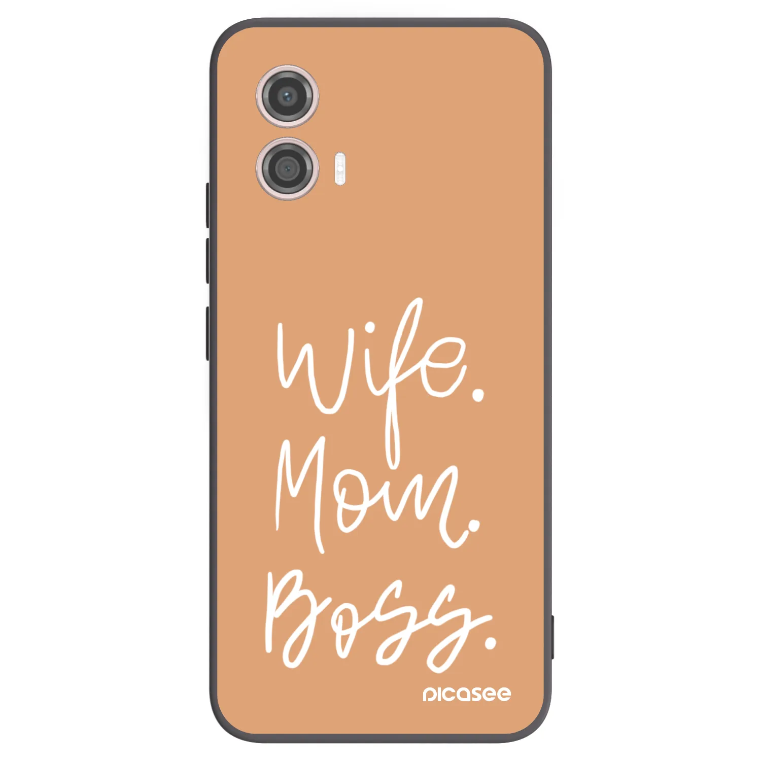 Picasee fekete szilikon tok az alábbi mobiltelefonokra Motorola Moto G53 5G - Boss Mama