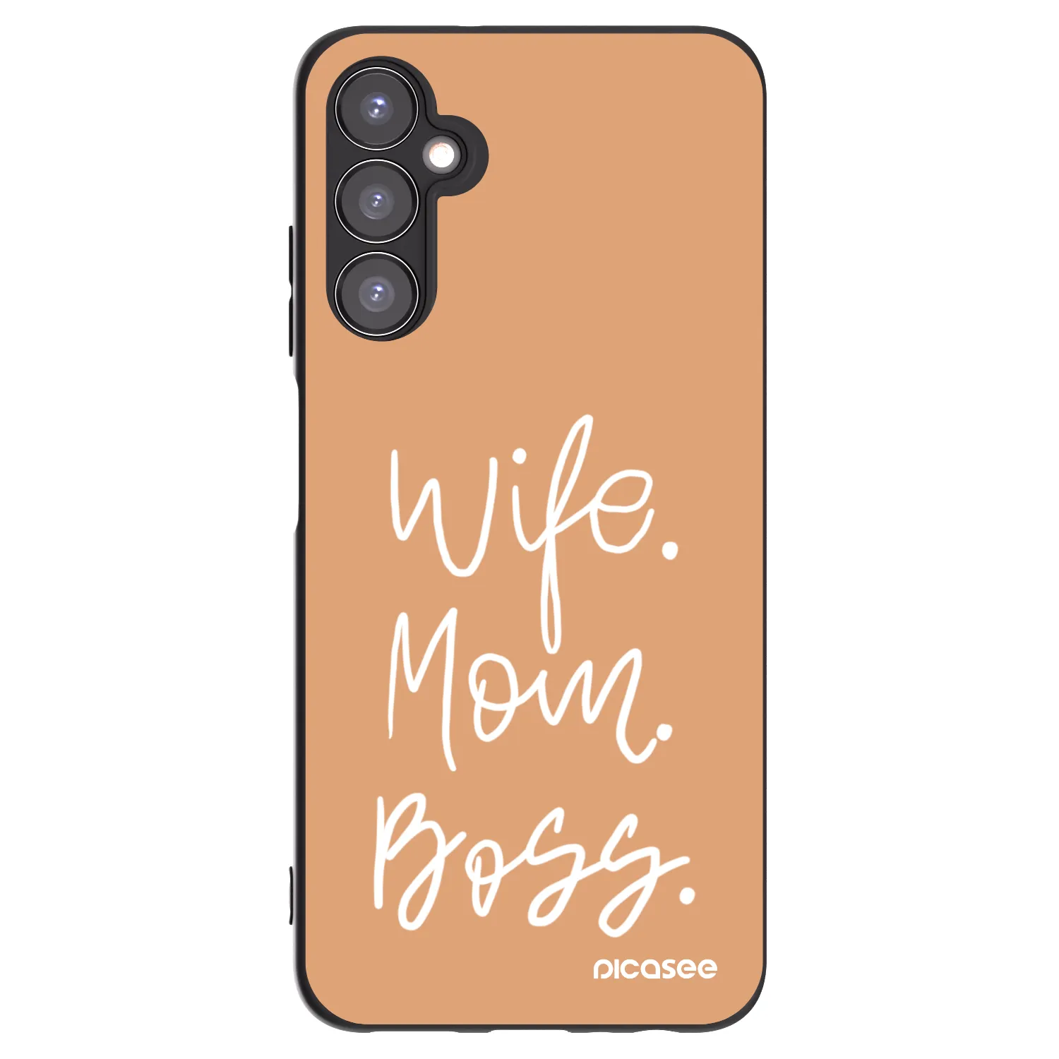 Picasee fekete szilikon tok az alábbi mobiltelefonokra Samsung Galaxy A05s A057G - Boss Mama