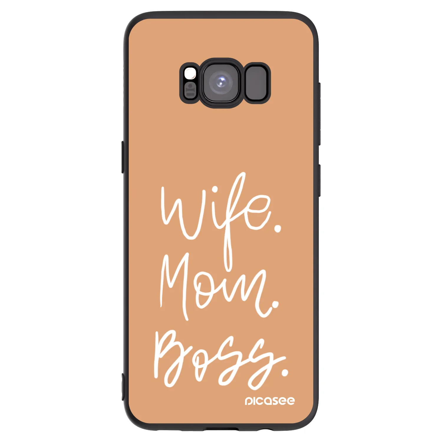 Picasee fekete szilikon tok az alábbi mobiltelefonokra Samsung Galaxy S8 G950F - Boss Mama