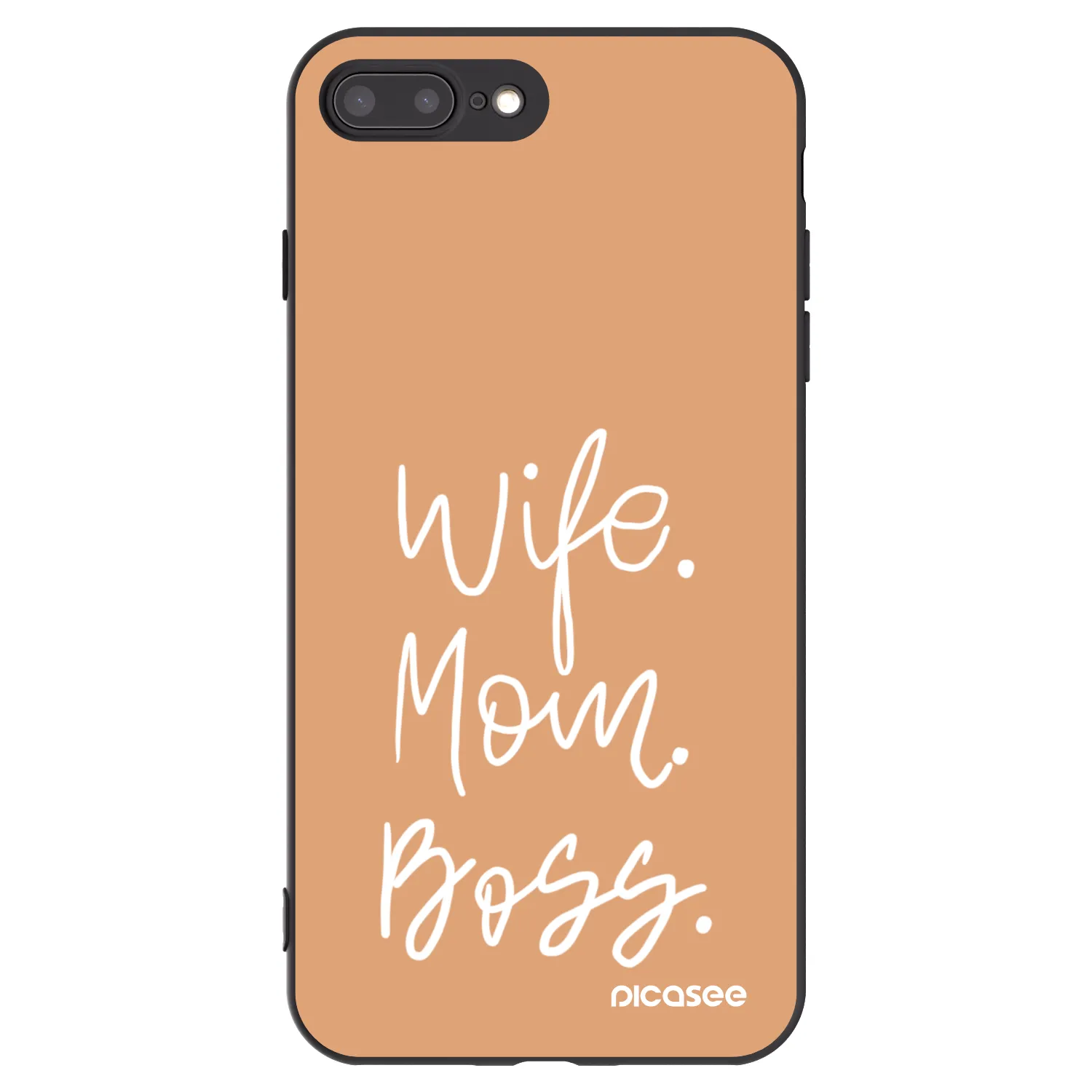 Picasee fekete szilikon tok az alábbi mobiltelefonokra Apple iPhone 7 Plus - Boss Mama