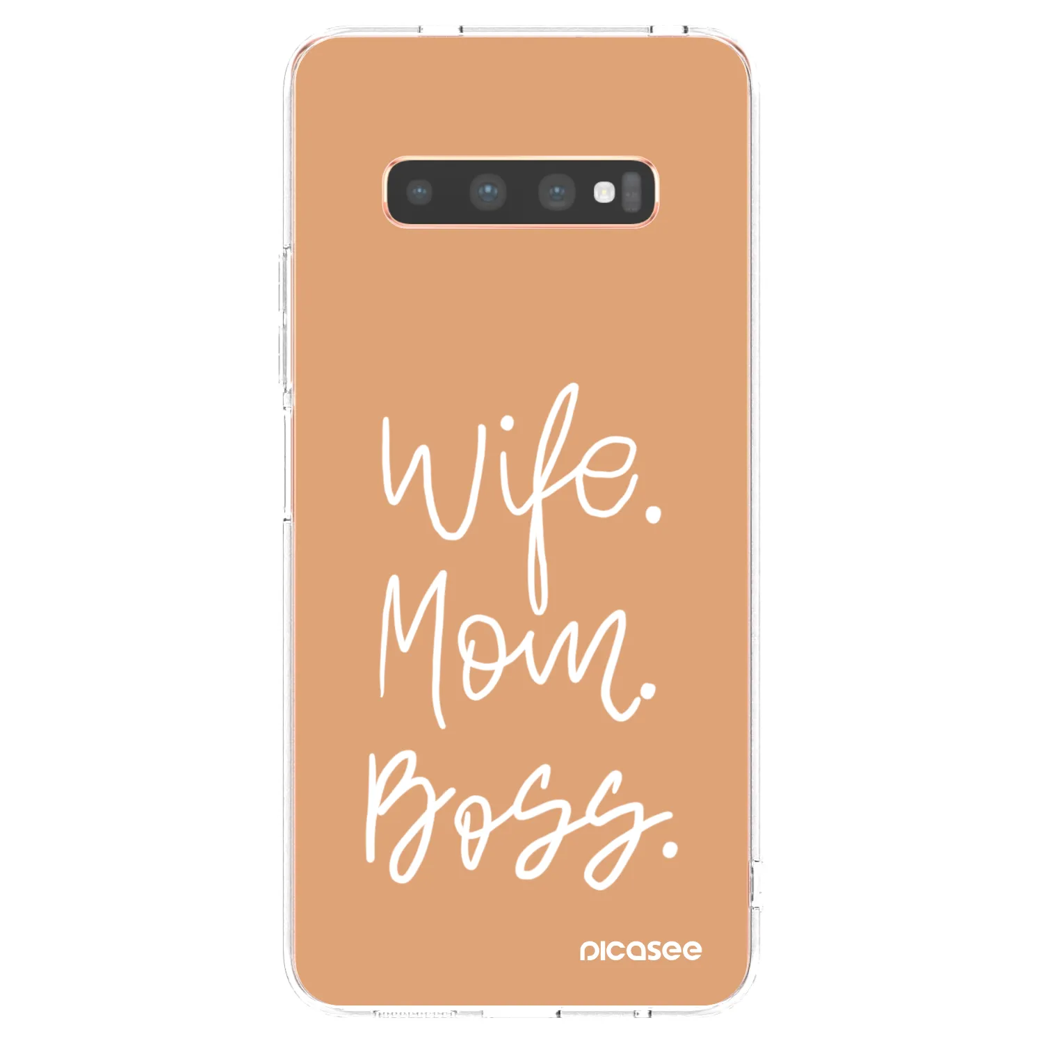 Picasee átlátszó szilikon tok az alábbi mobiltelefonokra Samsung Galaxy S10 Plus G975 - Boss Mama
