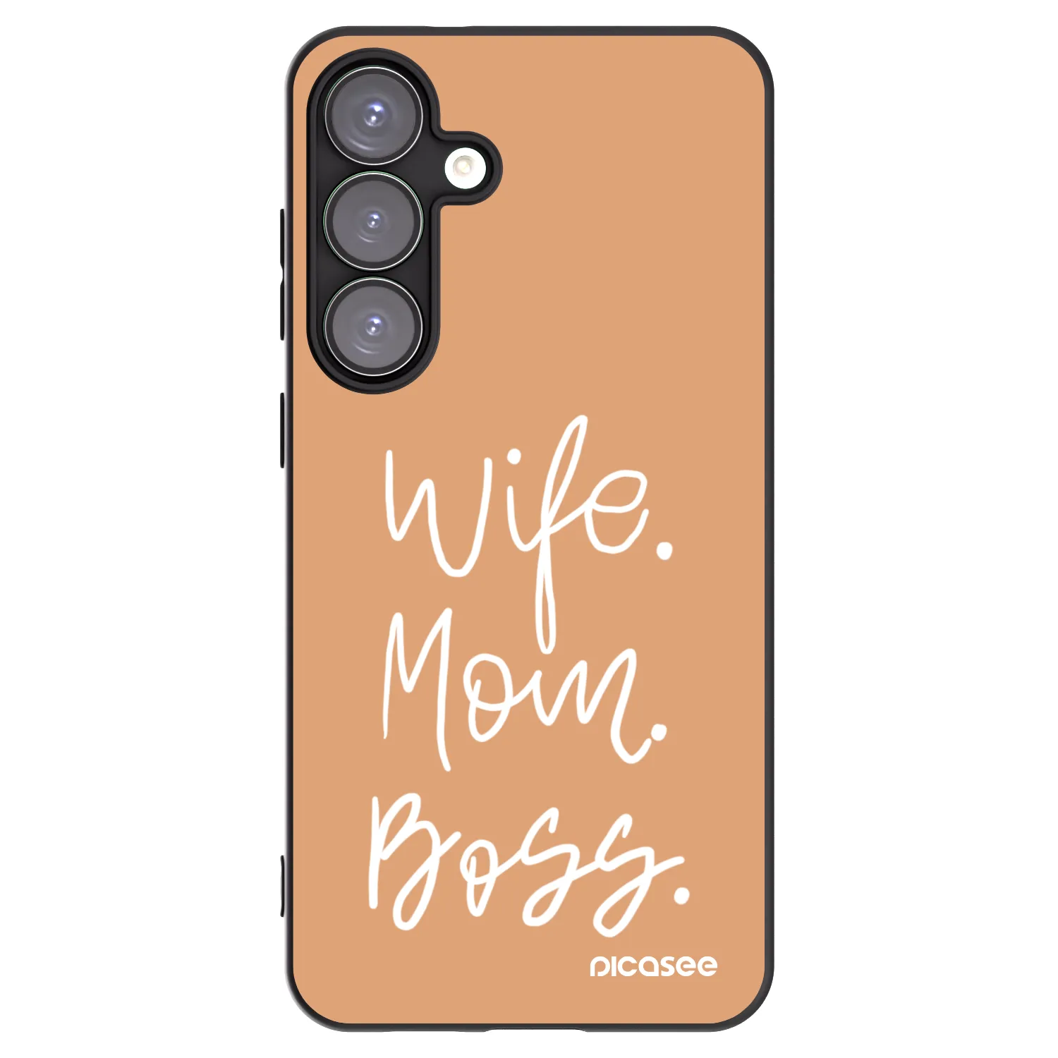 Picasee fekete szilikon tok az alábbi mobiltelefonokra Samsung Galaxy S25+ 5G - Boss Mama