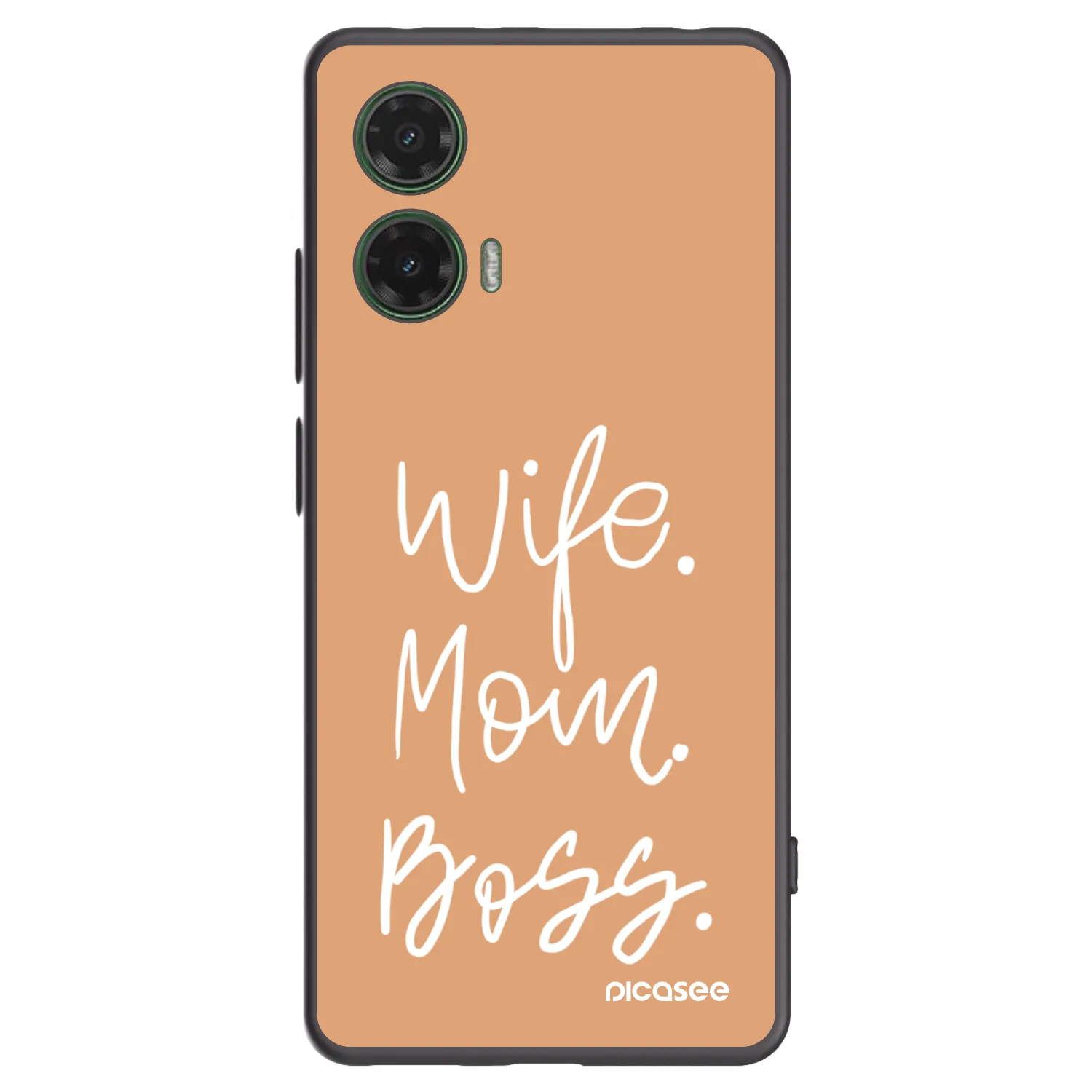 Picasee fekete szilikon tok az alábbi mobiltelefonokra Motorola Moto G35 5G - Boss Mama