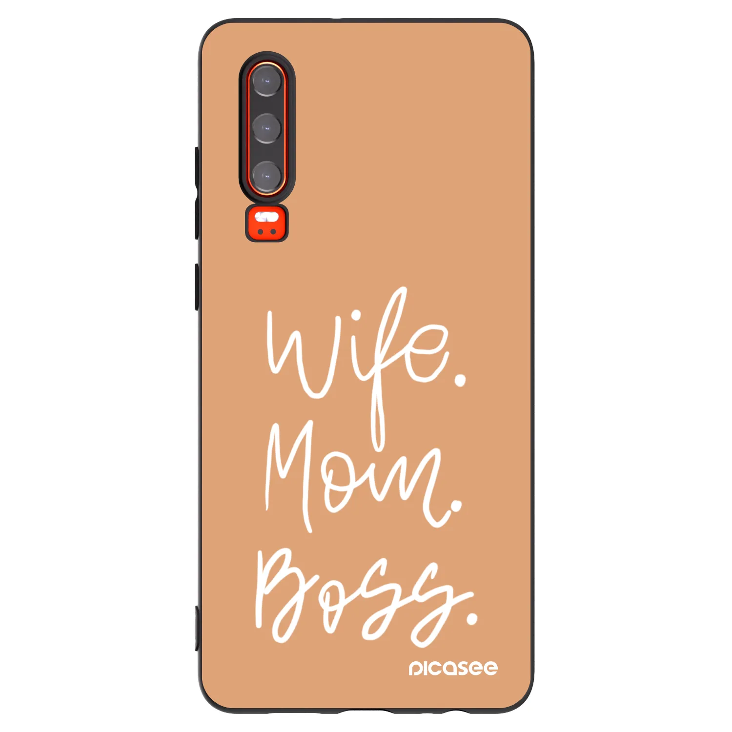 Picasee fekete szilikon tok az alábbi mobiltelefonokra Huawei P30 - Boss Mama