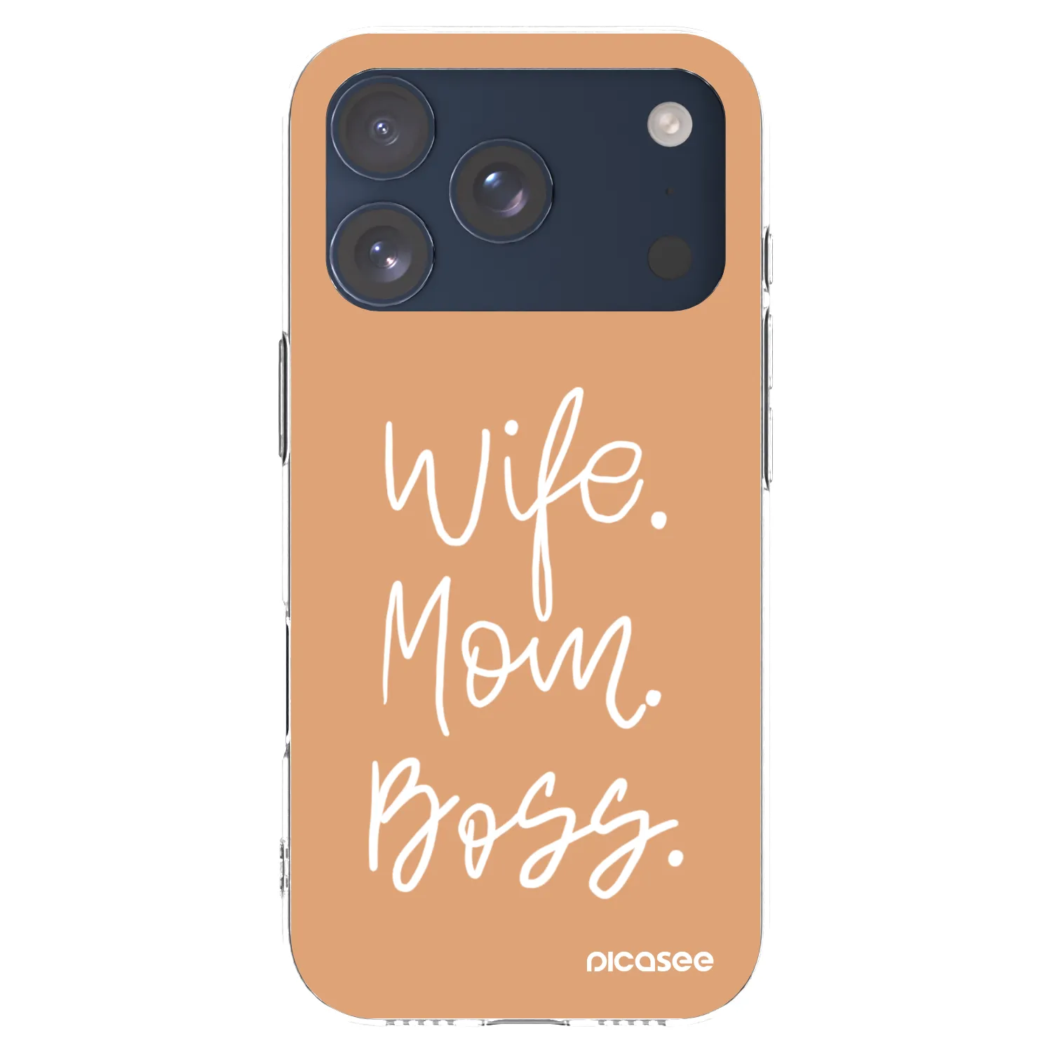 Picasee átlátszó szilikon tok az alábbi mobiltelefonokra Apple iPhone 17 Pro - Boss Mama