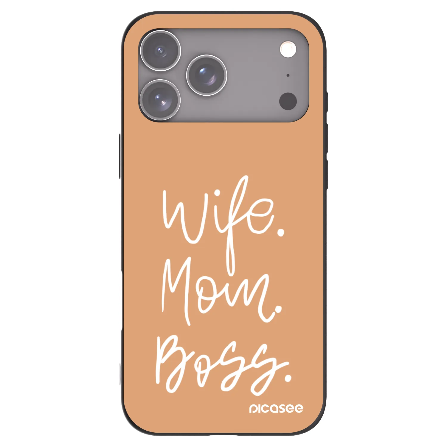 Picasee fekete szilikon tok az alábbi mobiltelefonokra Apple iPhone 17 Pro Max - Boss Mama