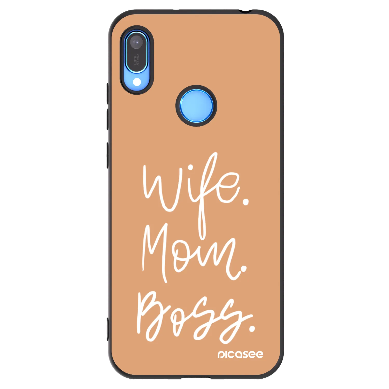 Picasee fekete szilikon tok az alábbi mobiltelefonokra Huawei Y6 2019 - Boss Mama