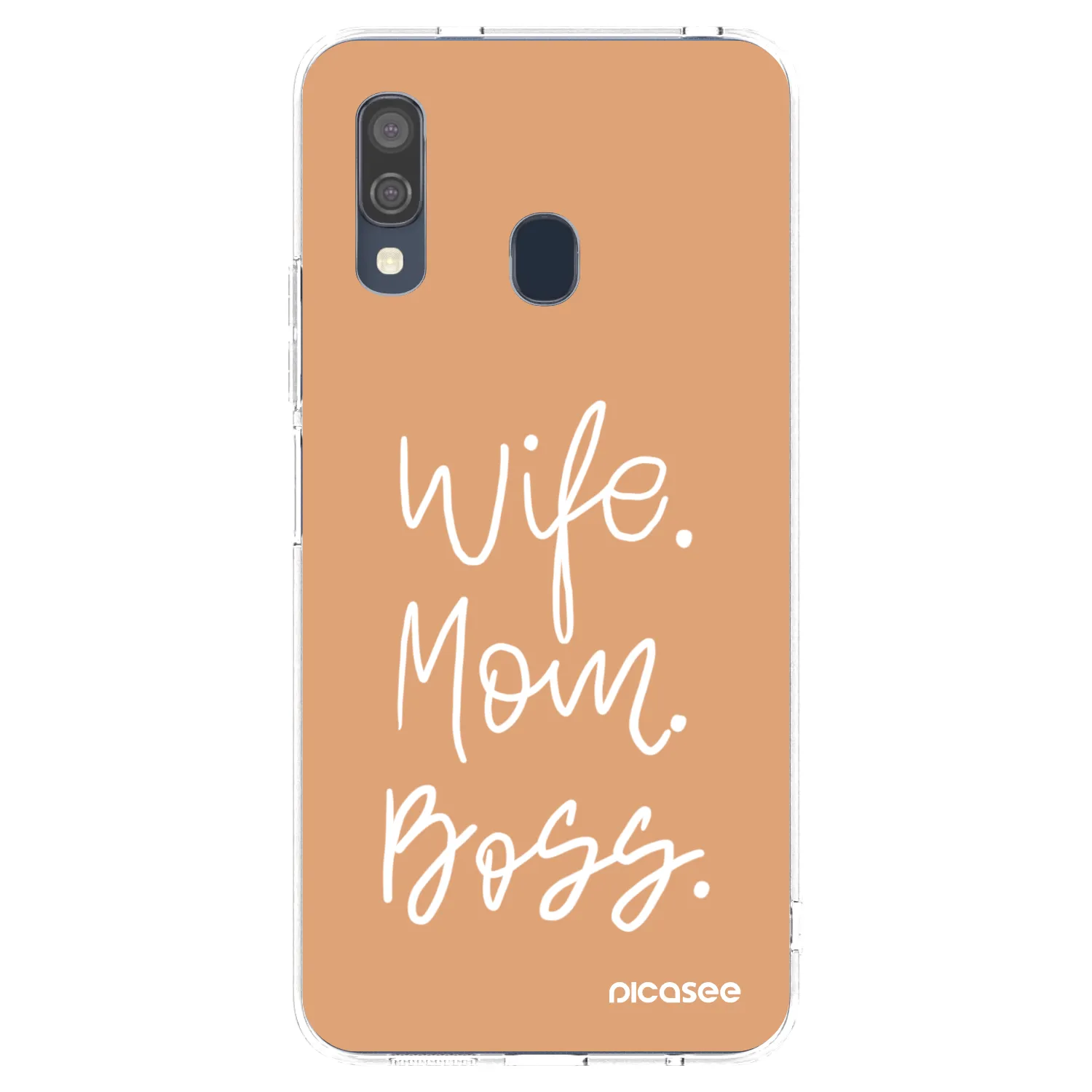 Picasee átlátszó szilikon tok az alábbi mobiltelefonokra Samsung Galaxy A40 A405F - Boss Mama