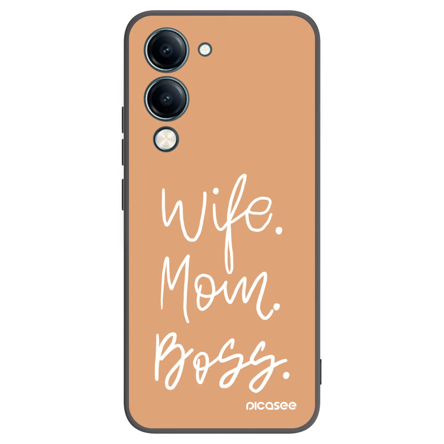 Picasee fekete szilikon tok az alábbi mobiltelefonokra Vivo Y29s 5G - Boss Mama