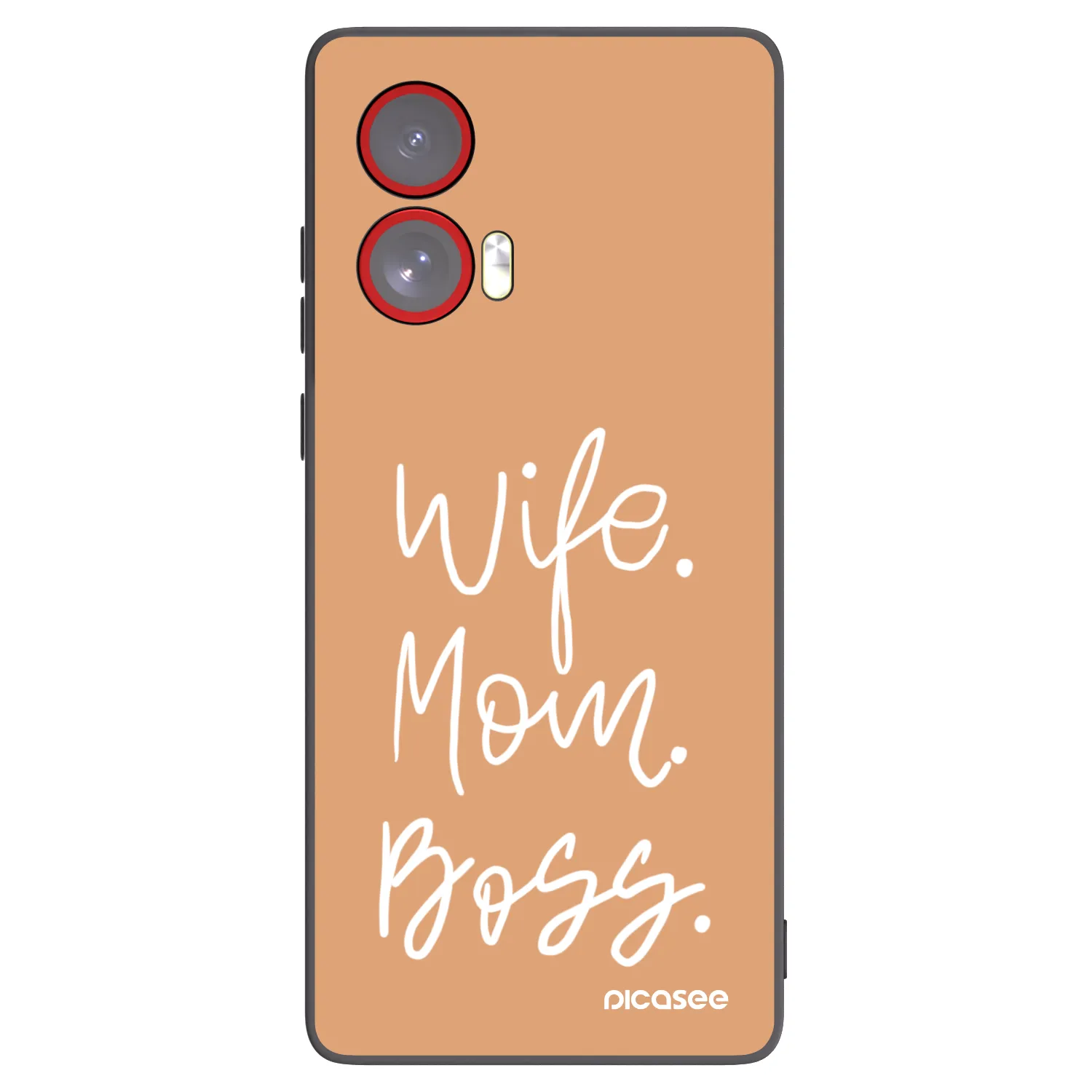 Picasee fekete szilikon tok az alábbi mobiltelefonokra Motorola Edge 50 Fusion - Boss Mama
